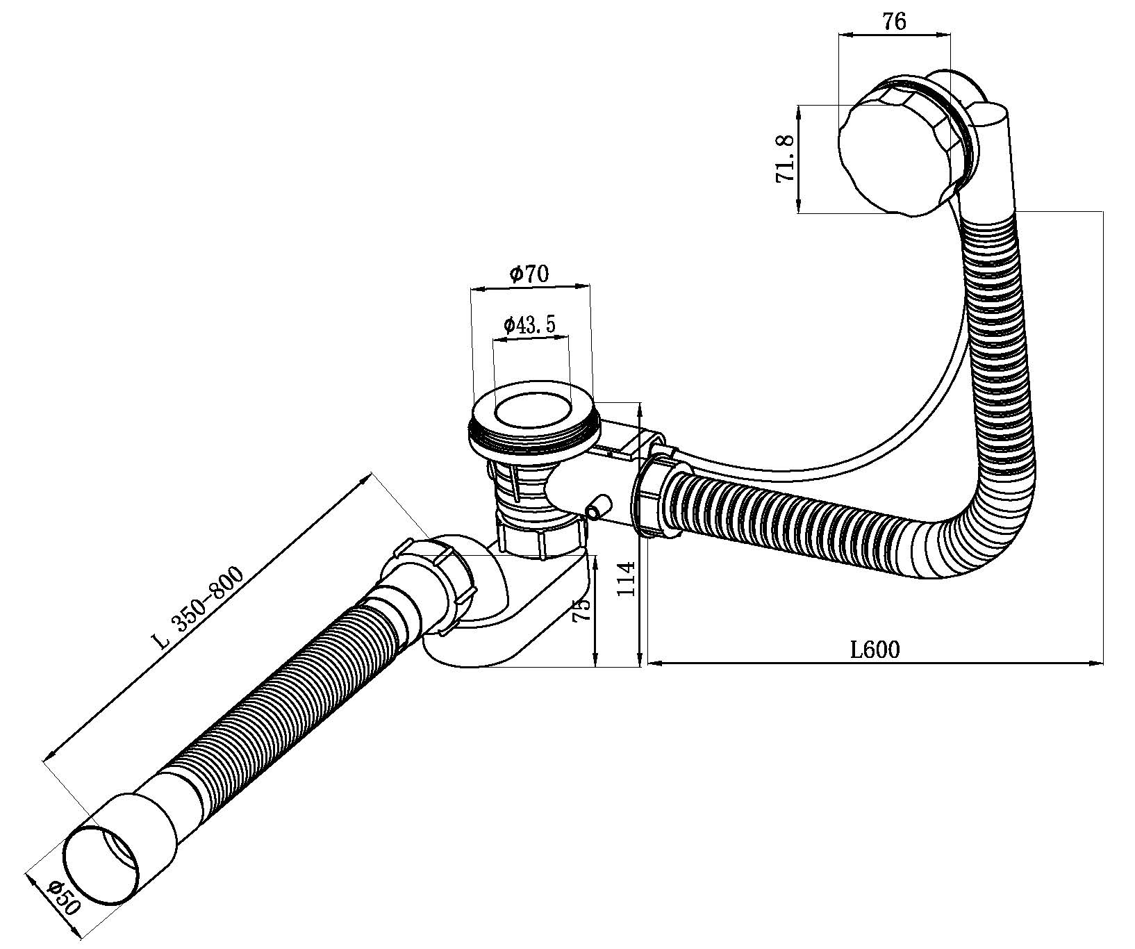 Пластиковая обвязка (полуавтомат) для ванны (БЕЛЫЙ)  GANZER  (21/1шт)