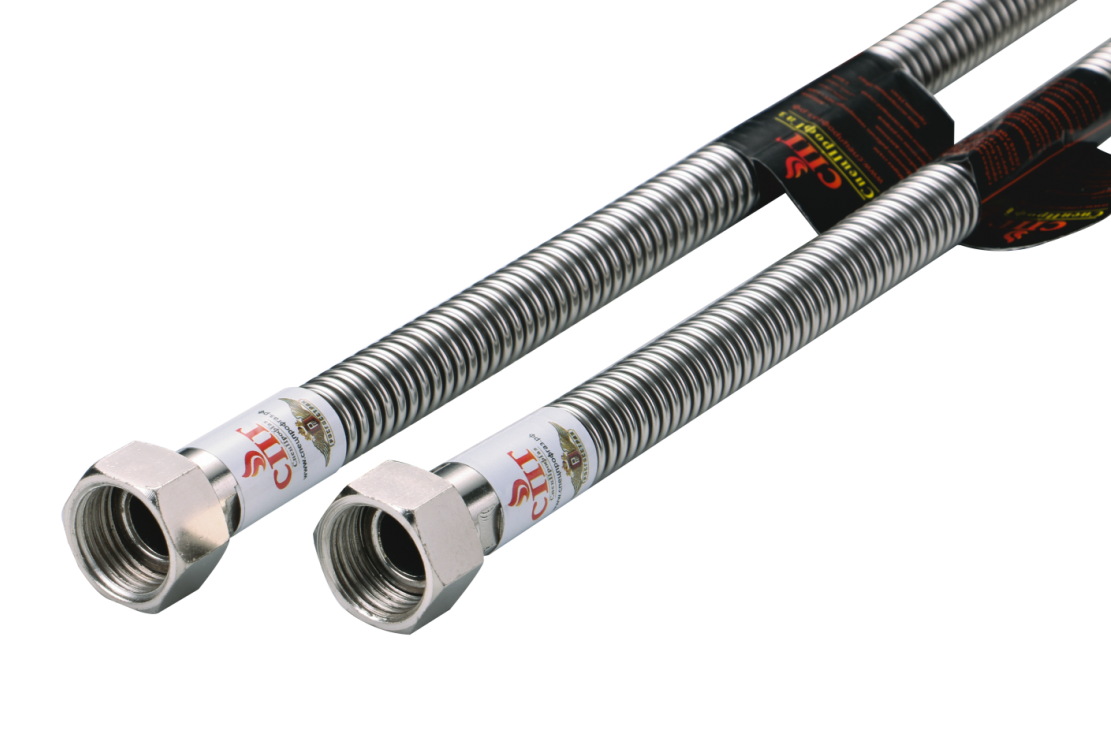 Газовая подводка сильфон.  1/2" 80см. Г.Г.  СПГ  (100/1шт)