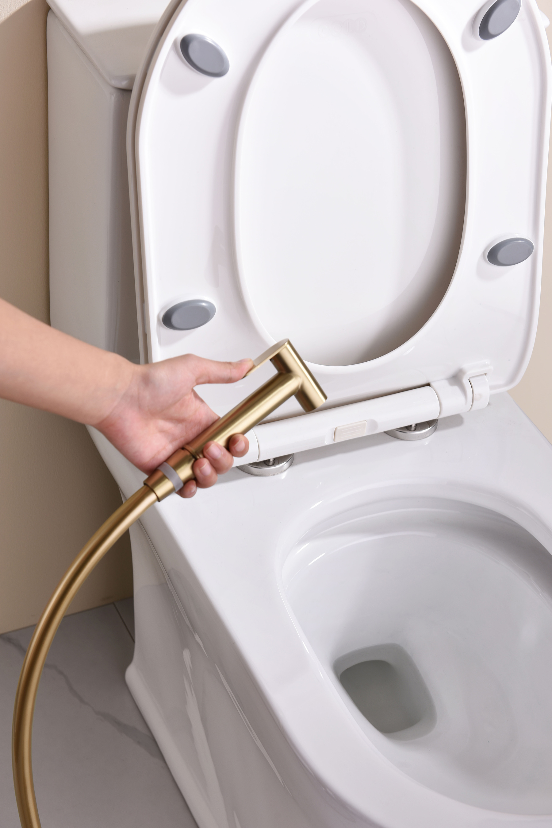 19157-S Смеситель встраиваемый с ГИГ. душем (Мат. Золото) GANZER (10/1шт)