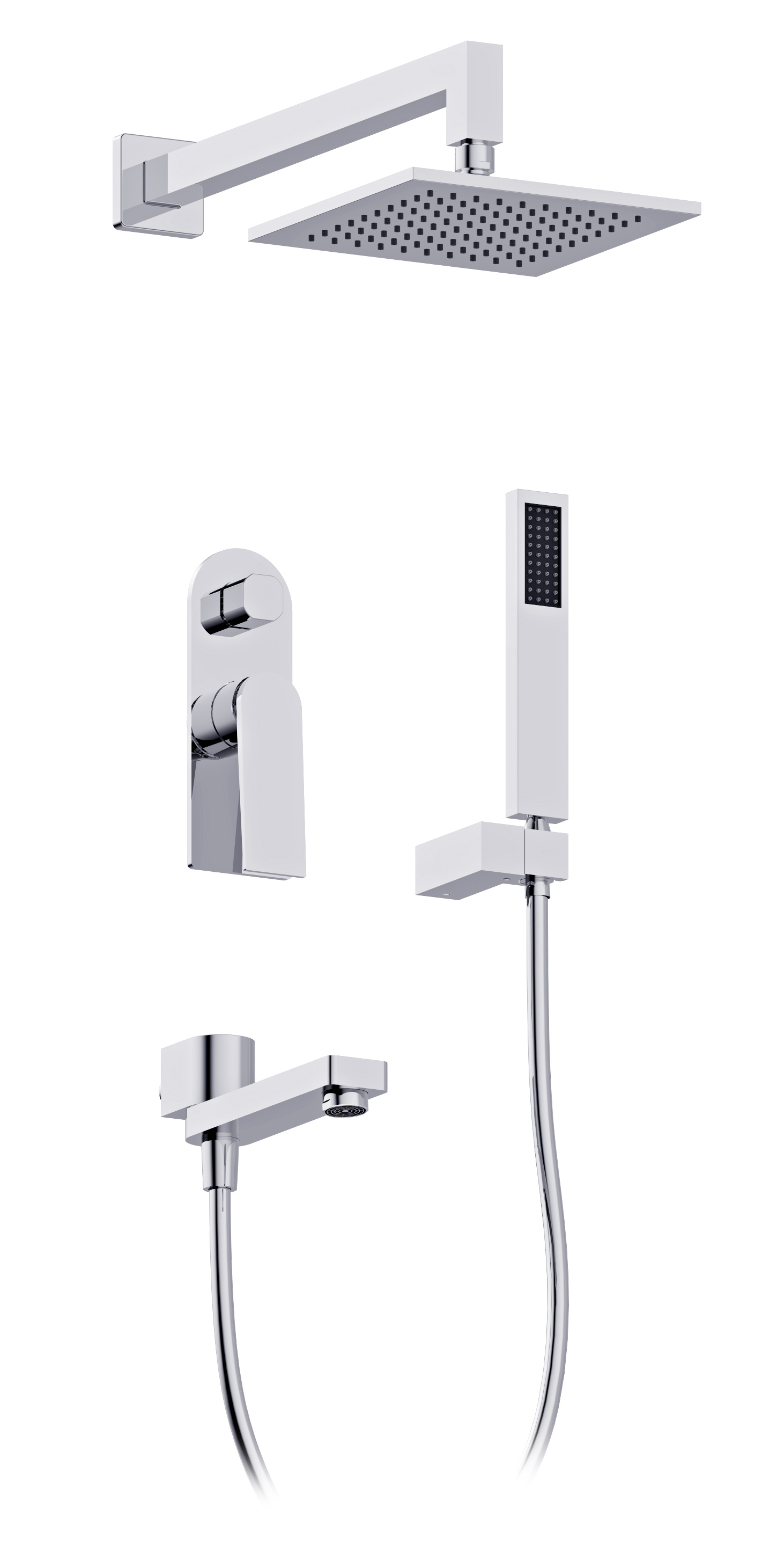 07065 Встроенный смес для душа с 3-функ. "GANZER"  (5/1шт)