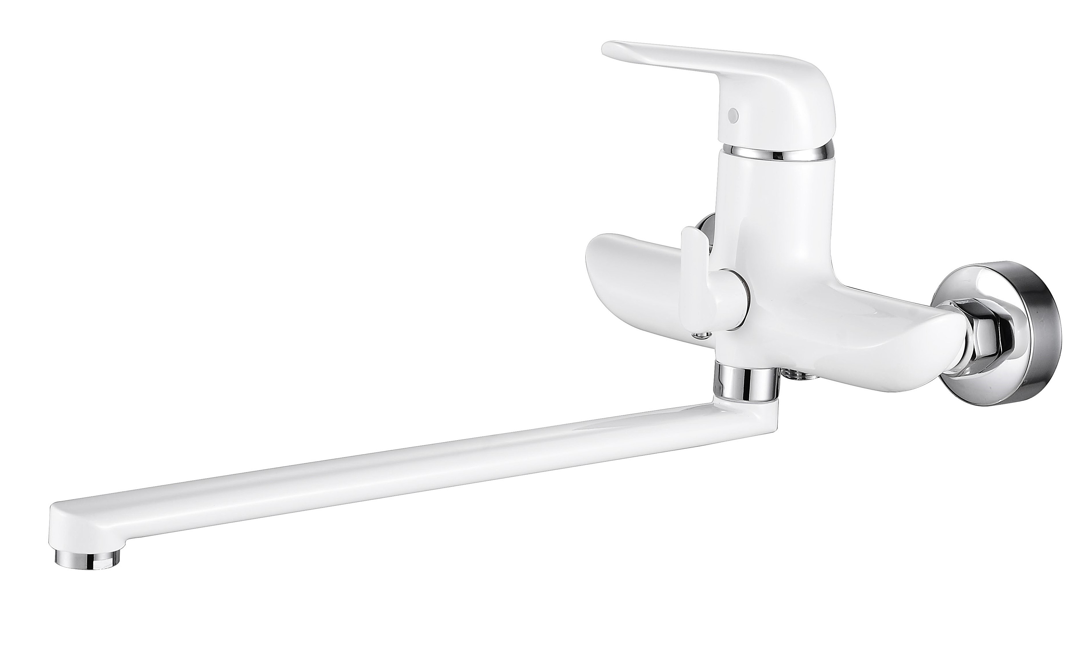 24041-F Смеситель одно. для ванны (БЕЛЫЙ) "GANZER"  (6/1шт)  Л/К