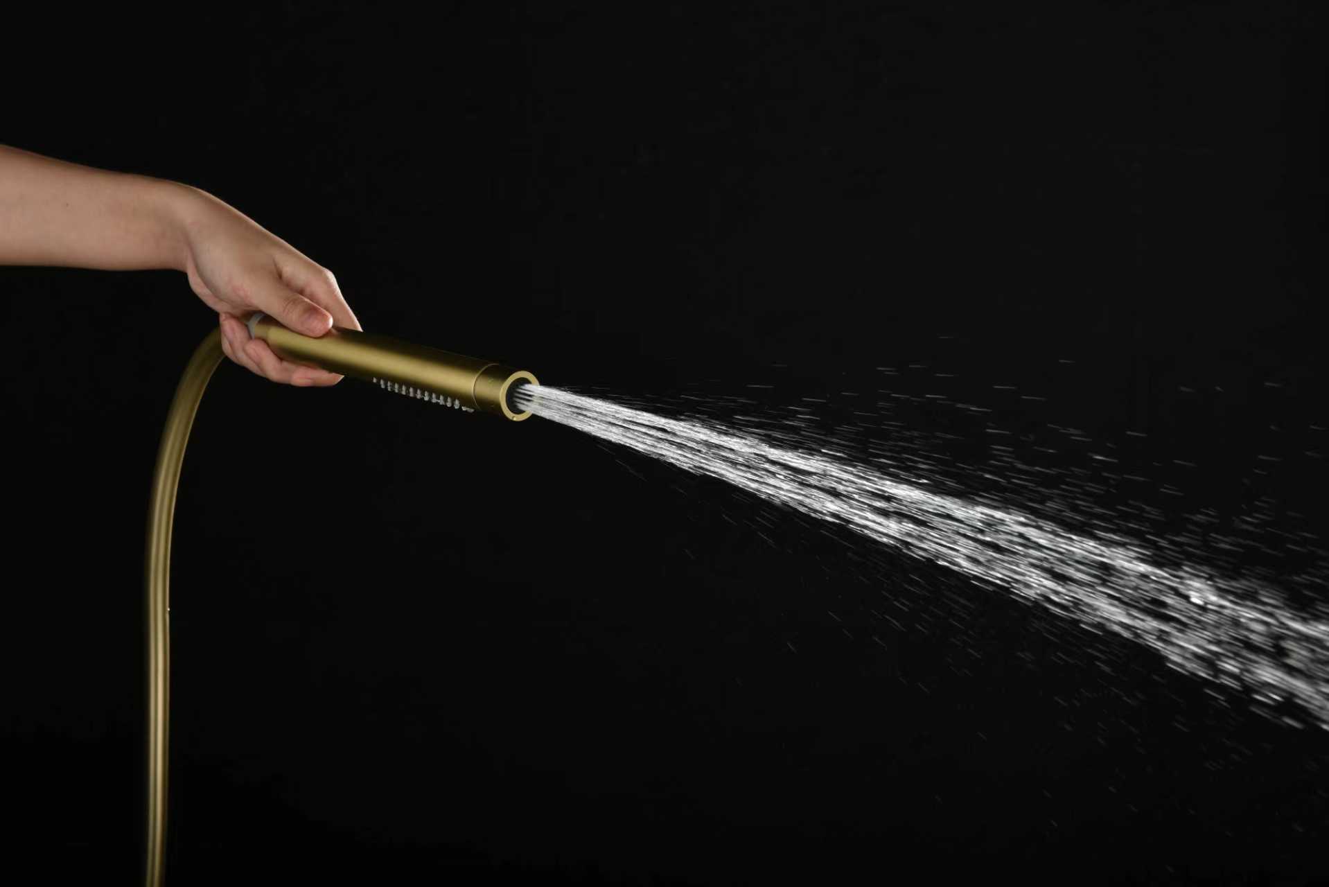 2001-S Лейка для душа, 2 функции, трубчатый (Мат. Золото) GANZER  (100/1шт)