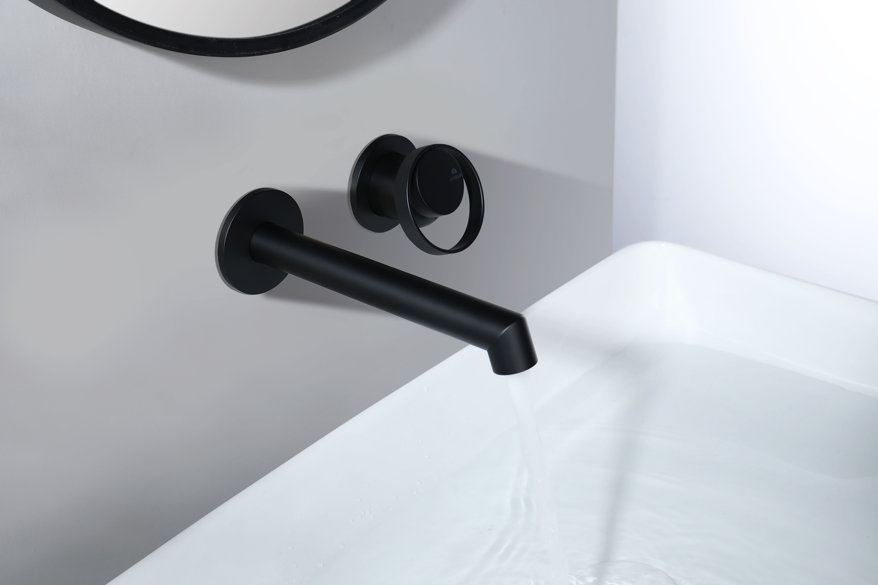 19144-C Встроенный смес для рак. (ЧЕРНЫЙ) GANZER  (10/1шт)