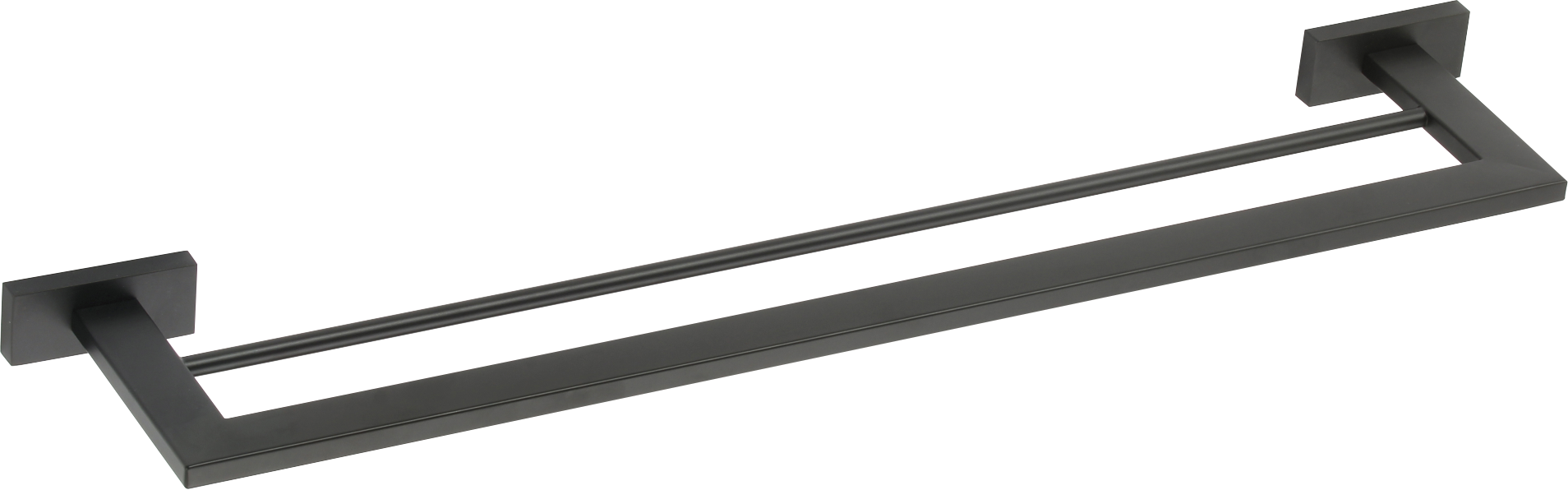 88071-C Держатель 2-ой для полотенца 55 см. (ЧЕРНЫЙ) GANZER (10/1шт)