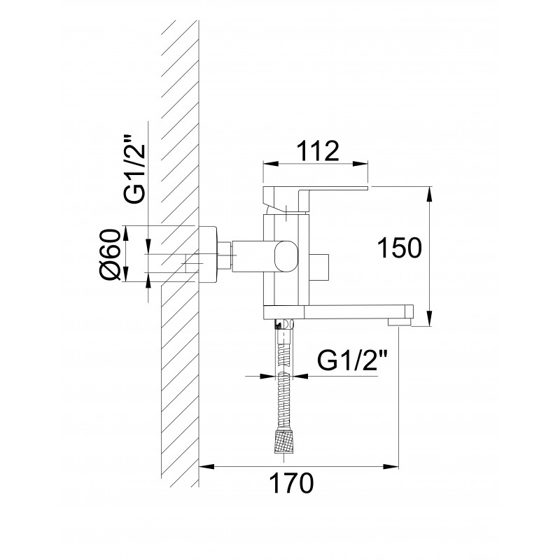 30001 Смеситель для ванны HANSEN  (10/1шт)