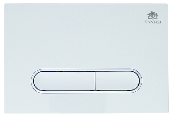 Кнопка для инсталляции с  ПЛОСК. клав. (БЕЛЫЙ)  GANZER  (24/1шт)