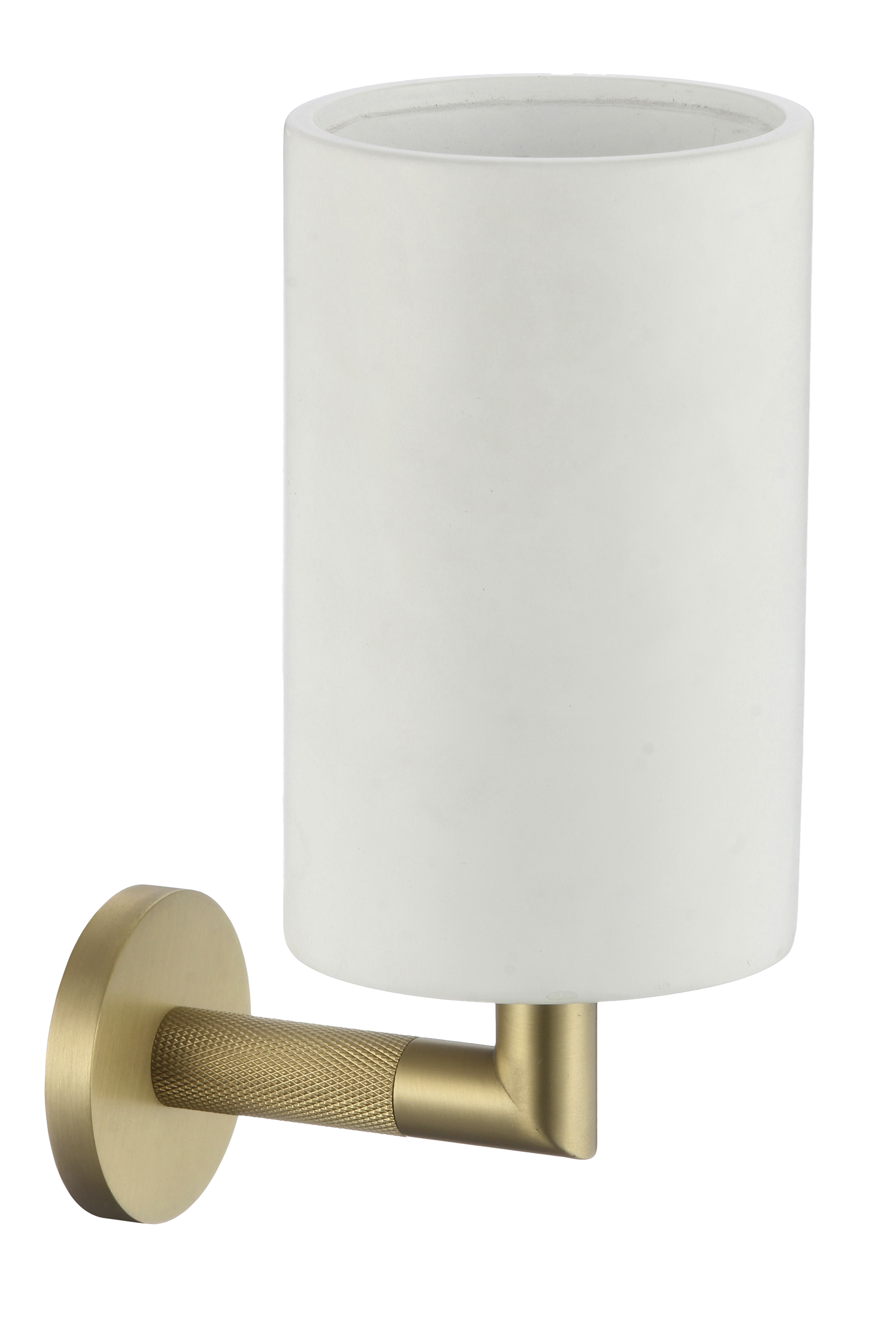 19560-S Стакан кварил. для зубных щеток (Мат. Золото) GANZER  (10/шт)