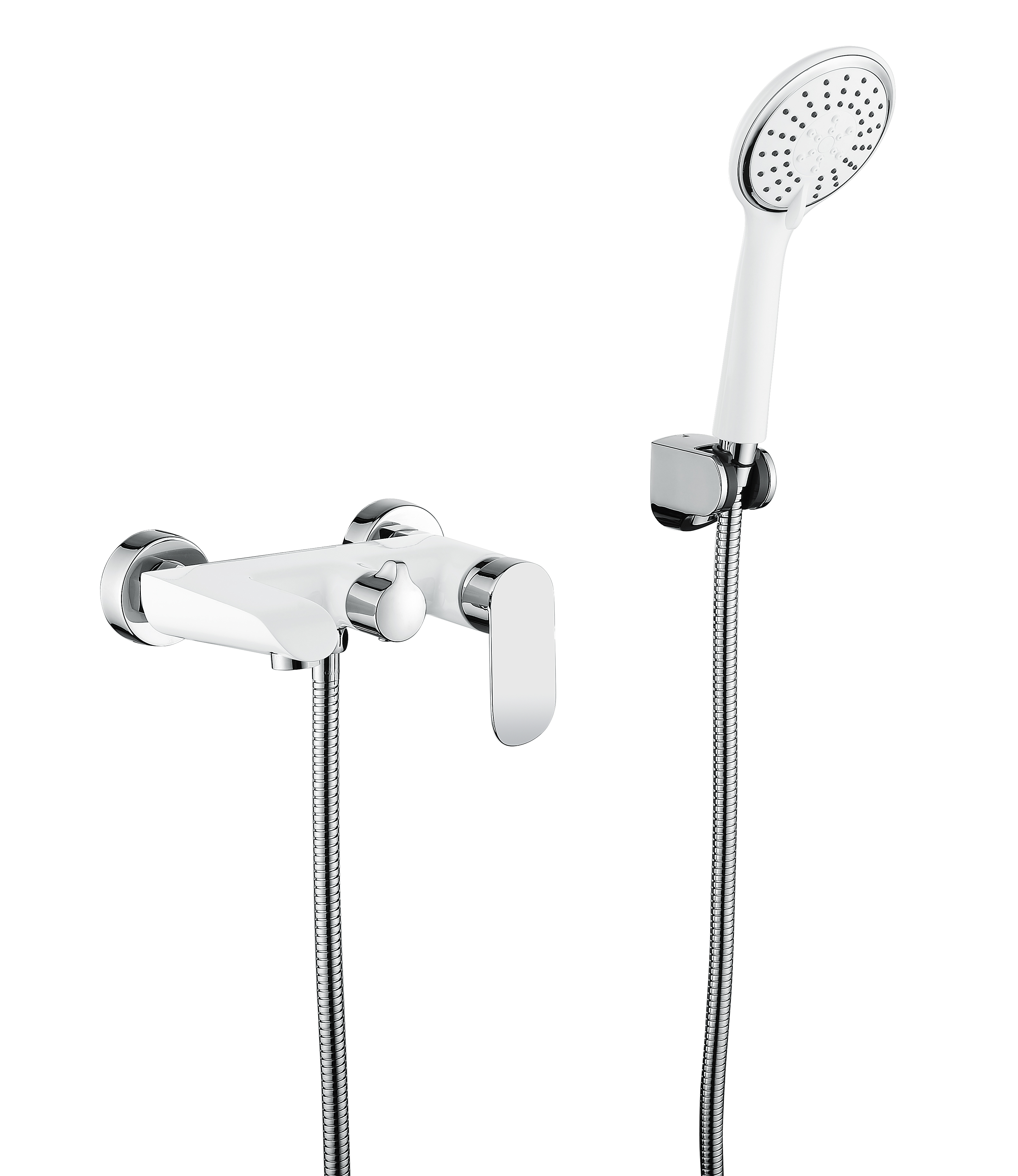 22032-F Смеситель од. для ванны (БЕЛЫЙ) GANZER  (10/1шт) Л/К