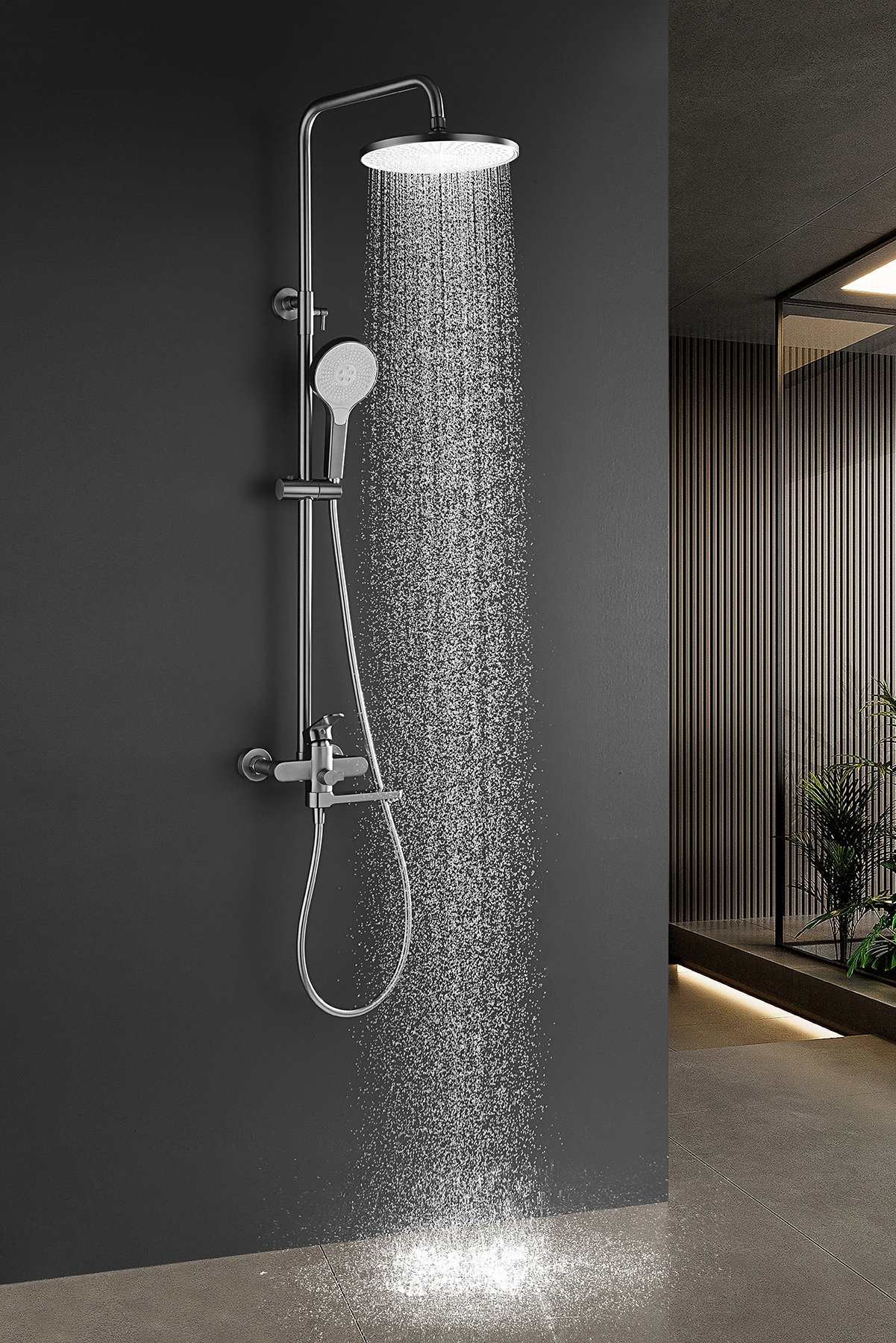 06161-Q Душевая система (ГРАФИТ) GANZER (5/1шт)