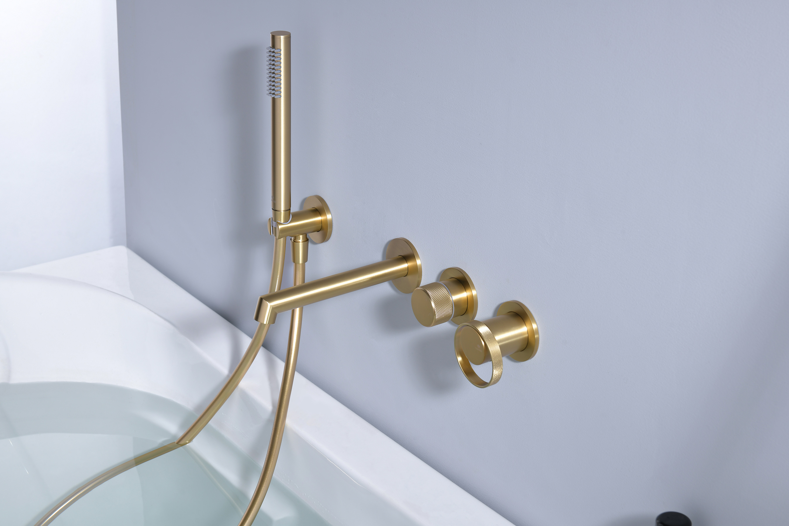 19134-S Встроенный смес. для ванны  (Мат. Золото) GANZER  (6/1шт)