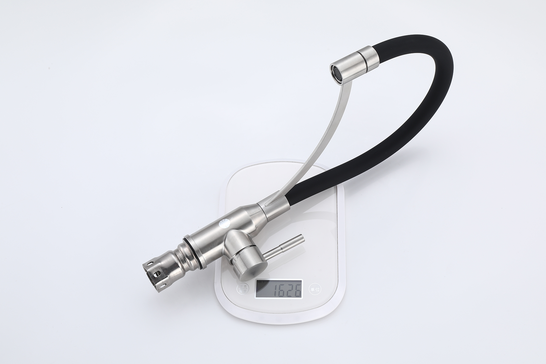 56043-GC Смес. из НЕРЖ. для кух. (САТИН с гиб. ЧЕР. изл.) HANSEN  (20/1шт)