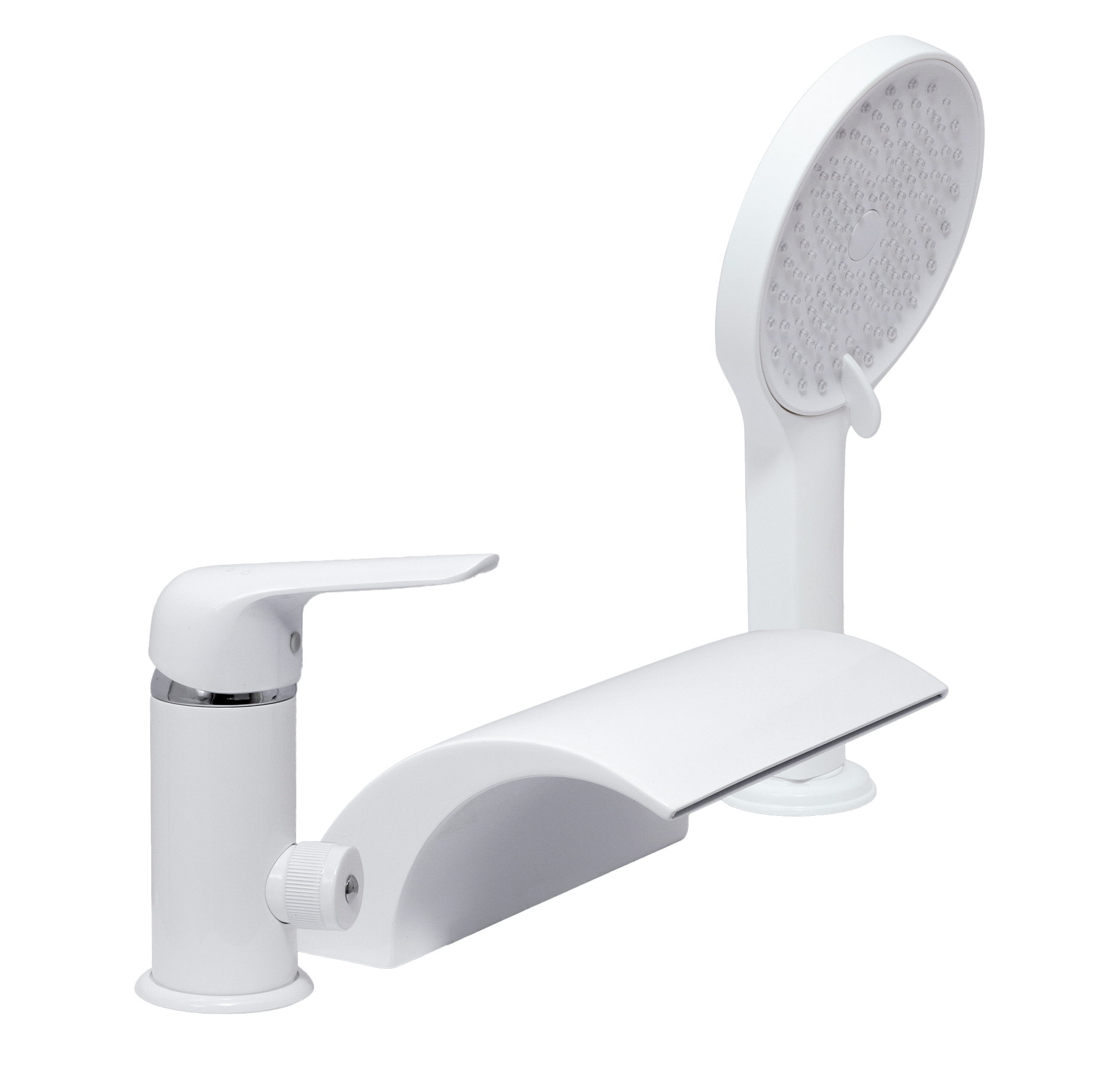 24033-F Смеситель на борт ванны (БЕЛЫЙ)  GANZER