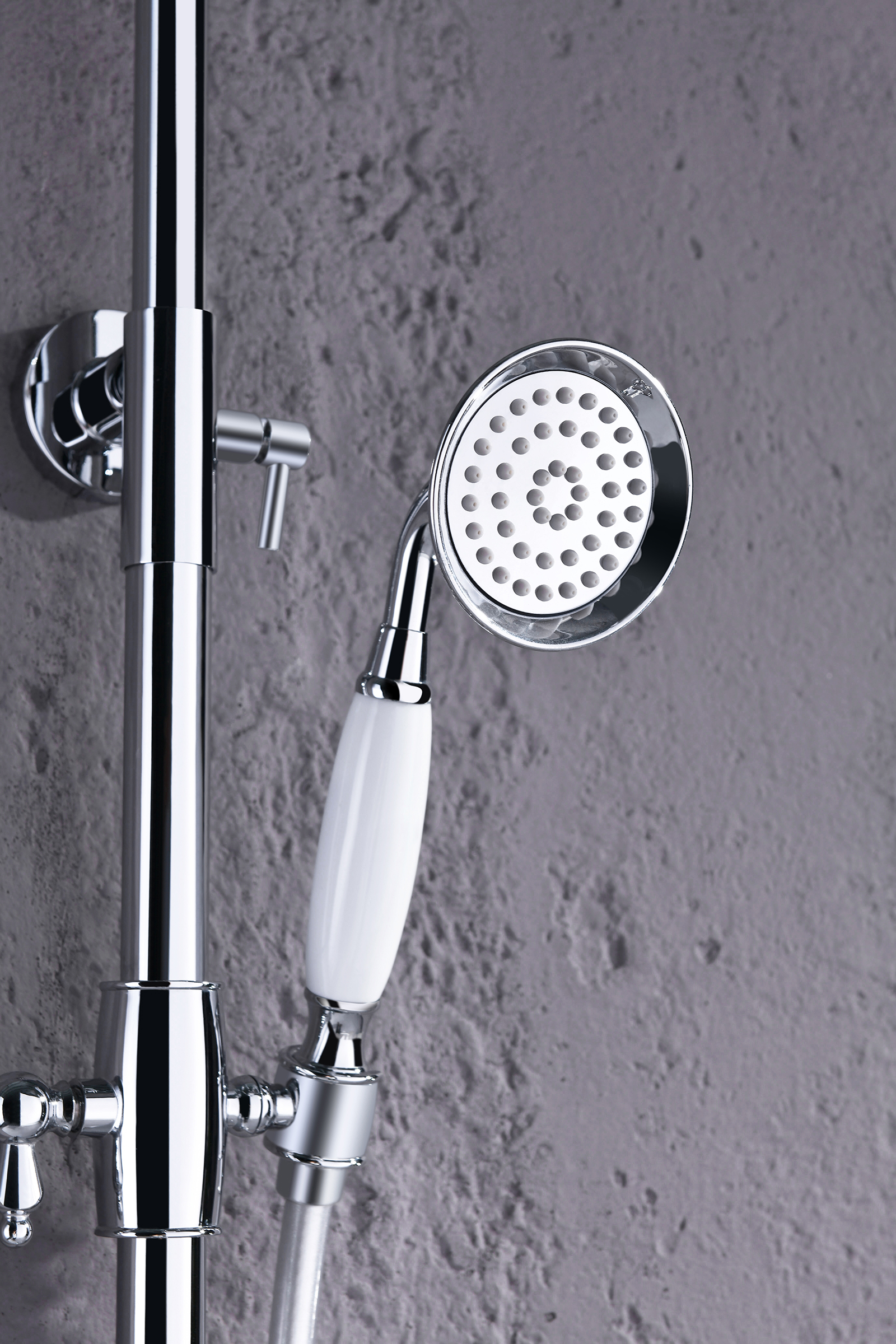 77061 Душевой релинг (ХРОМ)   "GANZER"  (4/1шт)