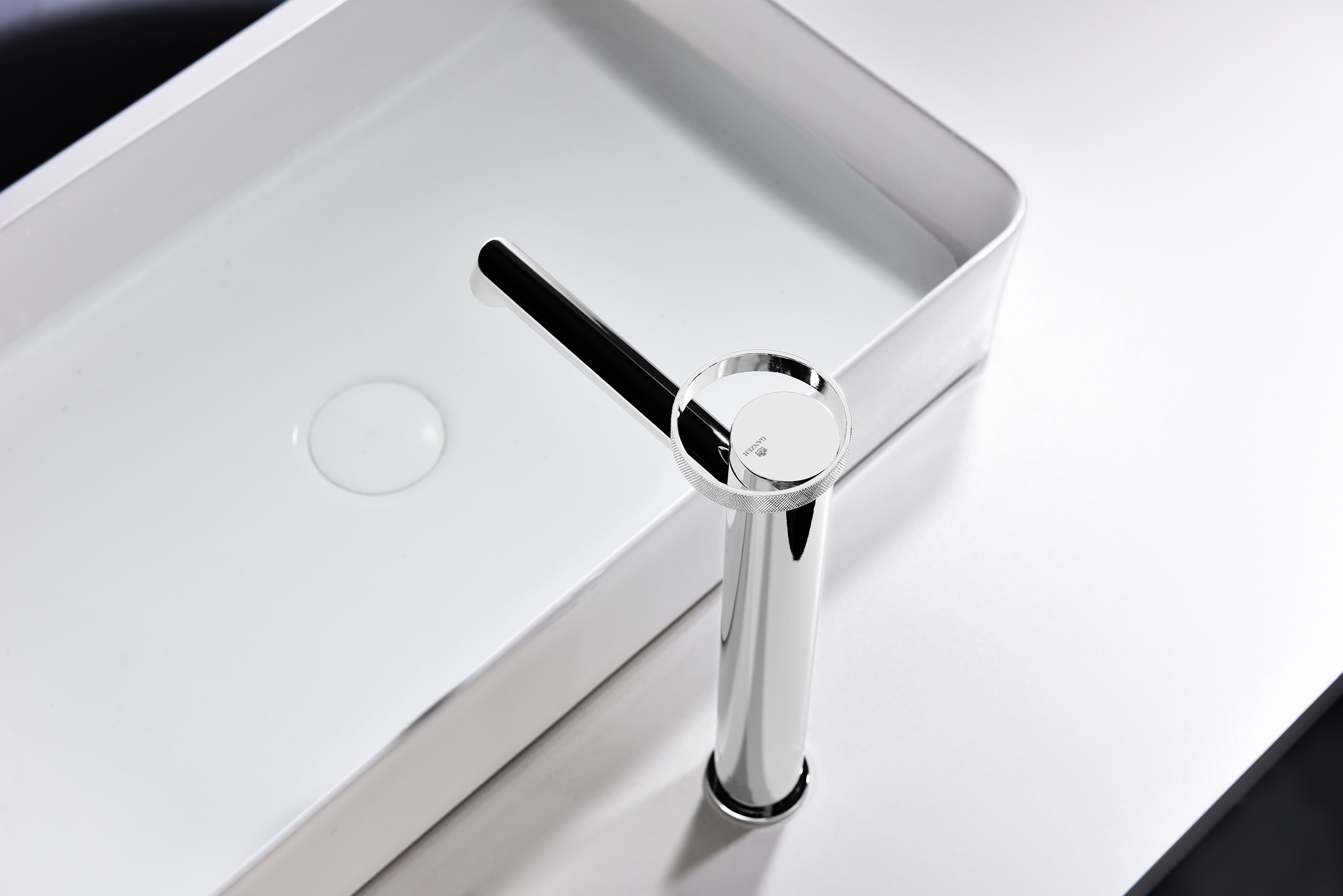 19112 Смеситель од. для раковины-чаши (ХРОМ) GANZER (10/1шт)