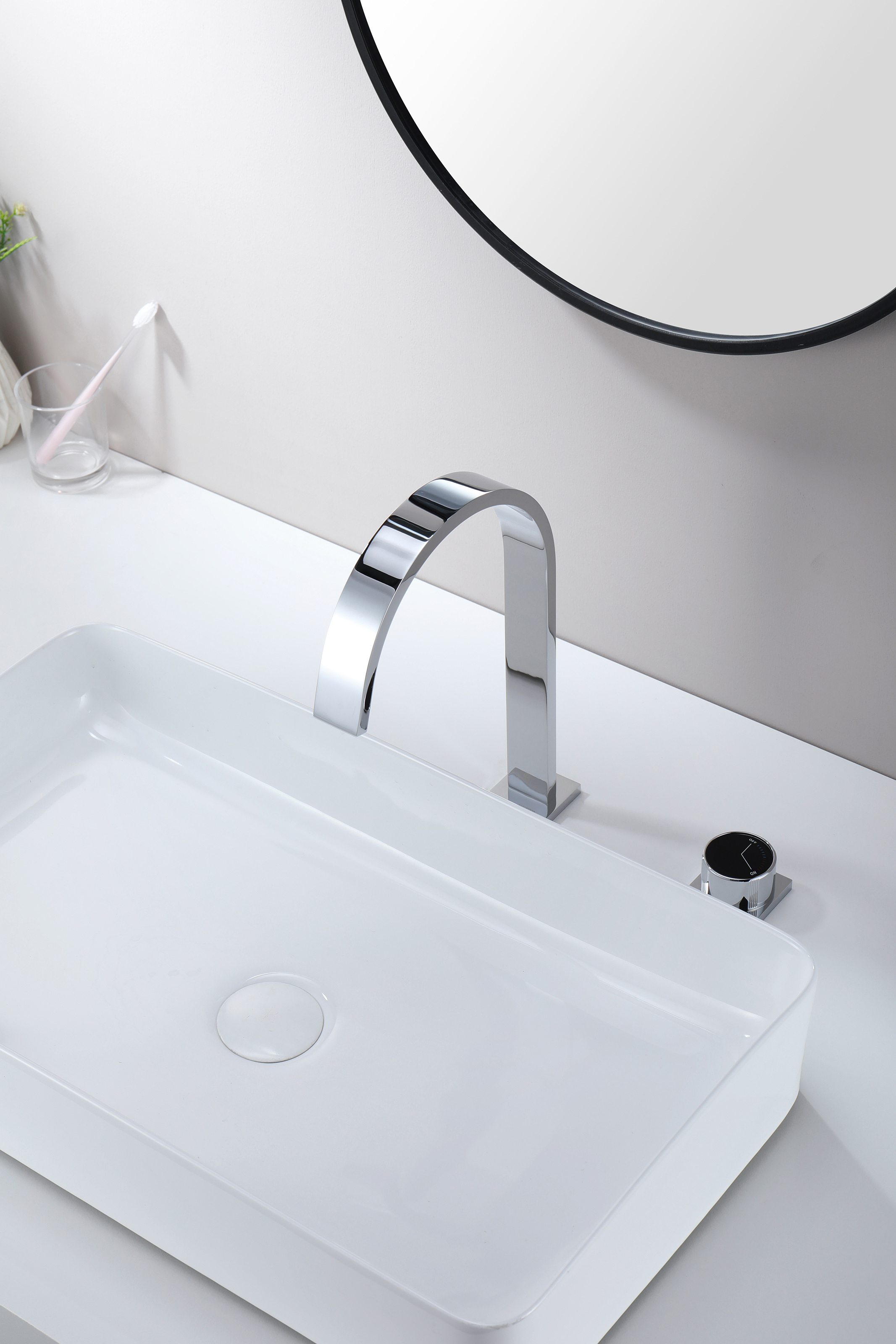 01112 Смеситель на борт раковины (2-отв,ХРОМ)  GANZER (10/1шт)