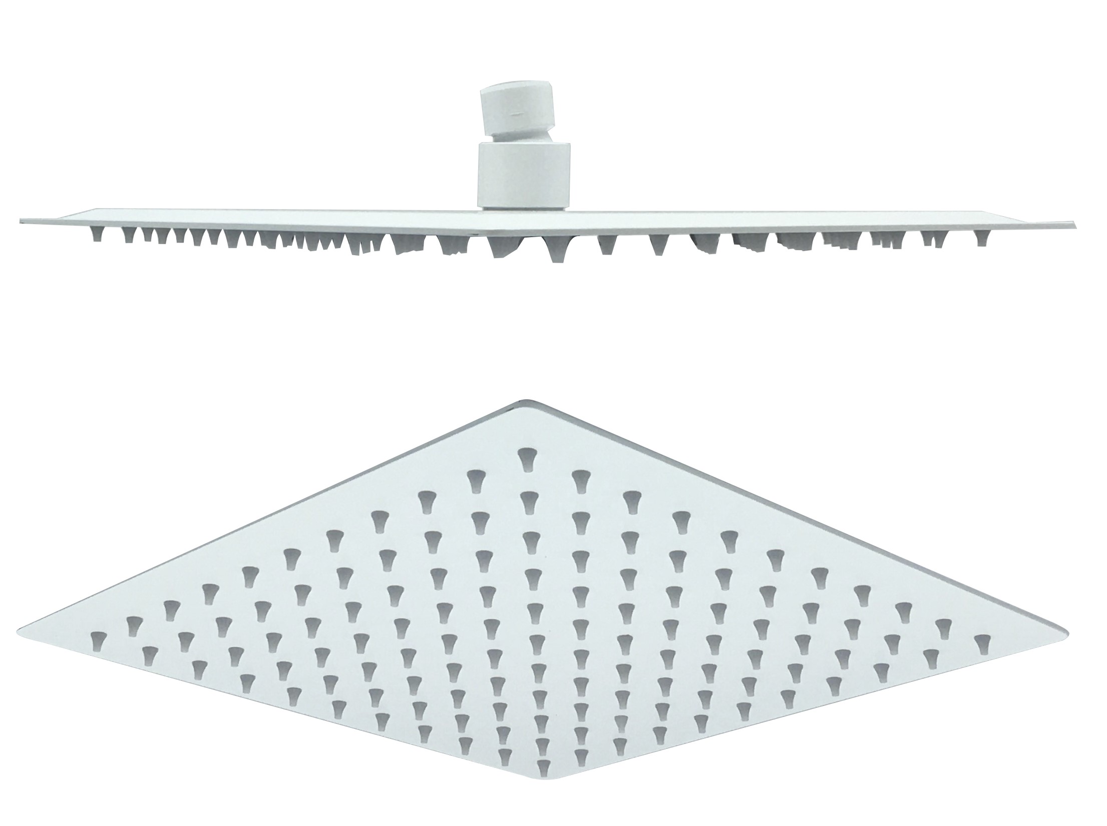 47-4F Лейка для душа метал КВАДРАТ. (БЕЛАЯ) 300 х 300  HANSEN  (20/1шт)