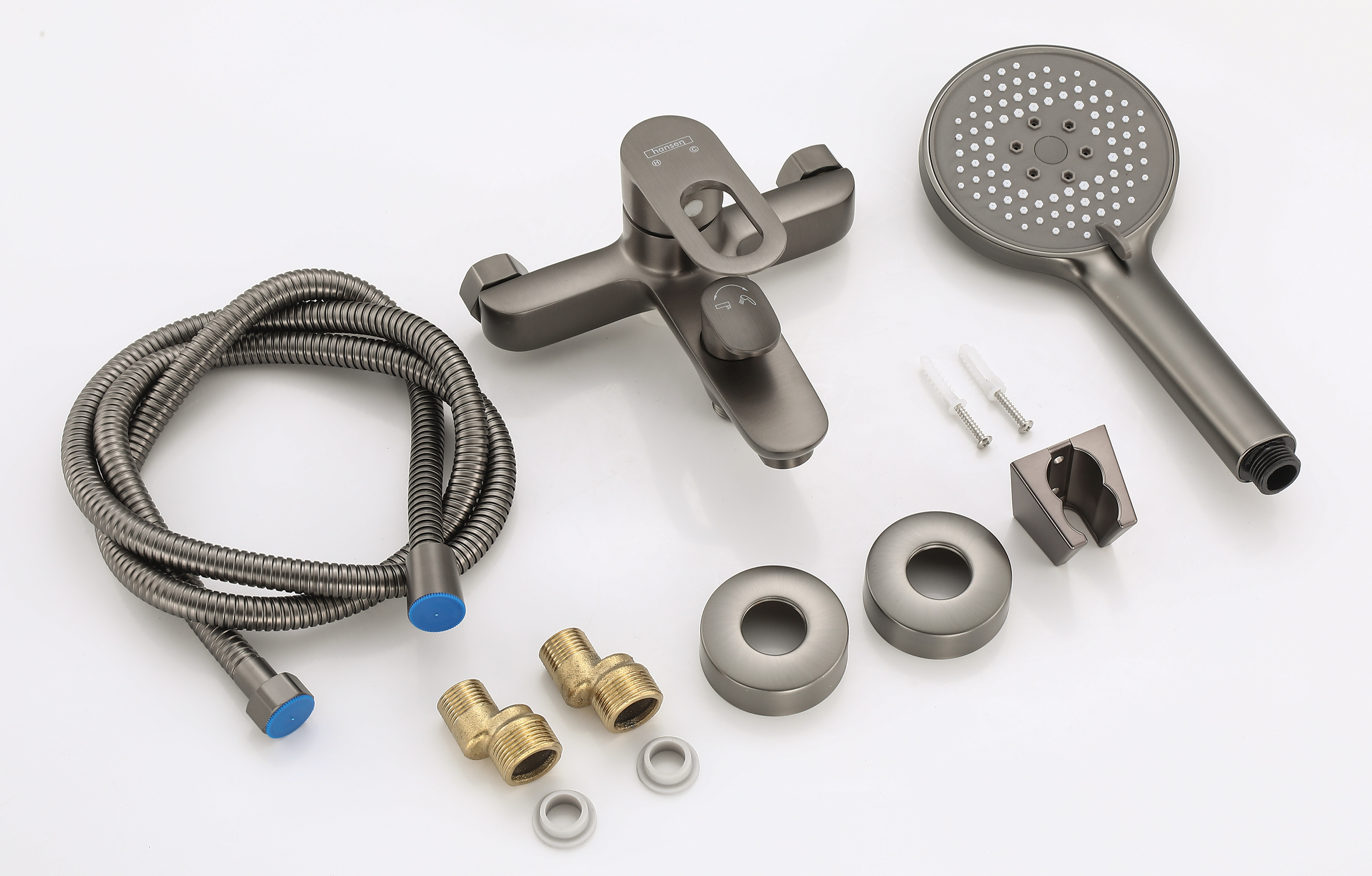 30018-P Смеситель для ванны (ГРАФИТ) HANSEN (10/1шт)