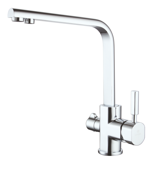 16034 Смеситель для кухни на две воды "GANZER"  (10/1шт)  Л/К