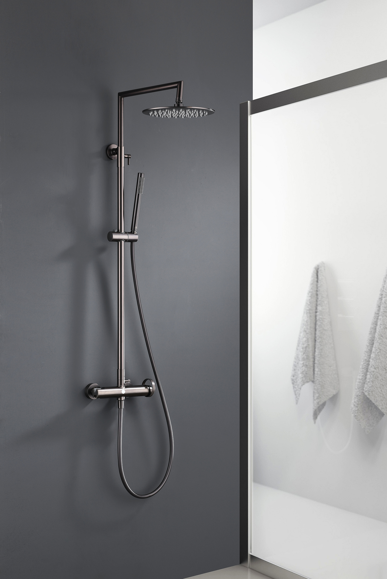 19160-Q Душевая система без излива (ГРАФИТ) GANZER (5/1шт)