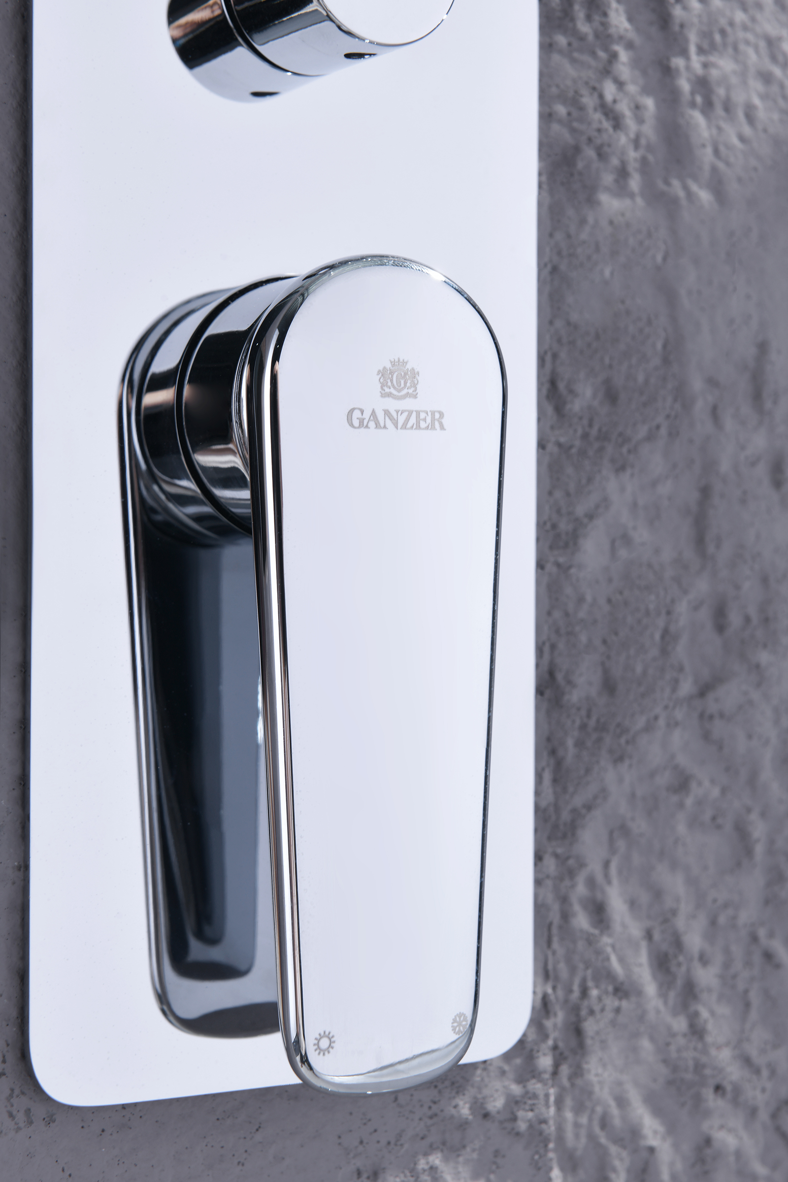 02165 Смеситель встраиваемый для душа с 3-функ. (ХРОМ) GANZER (6/1шт)