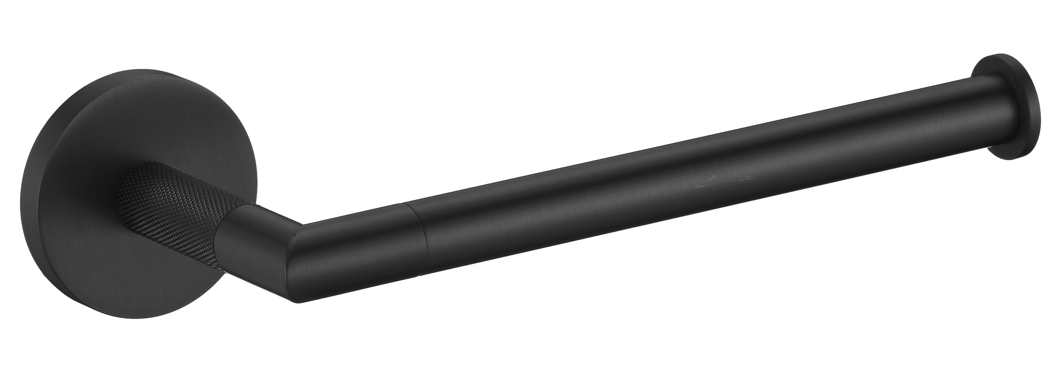 19532-C Держатель для туалетной бумаги БЕЗ крышки (ЧЕРНЫЙ) GANZER  (20/1шт)