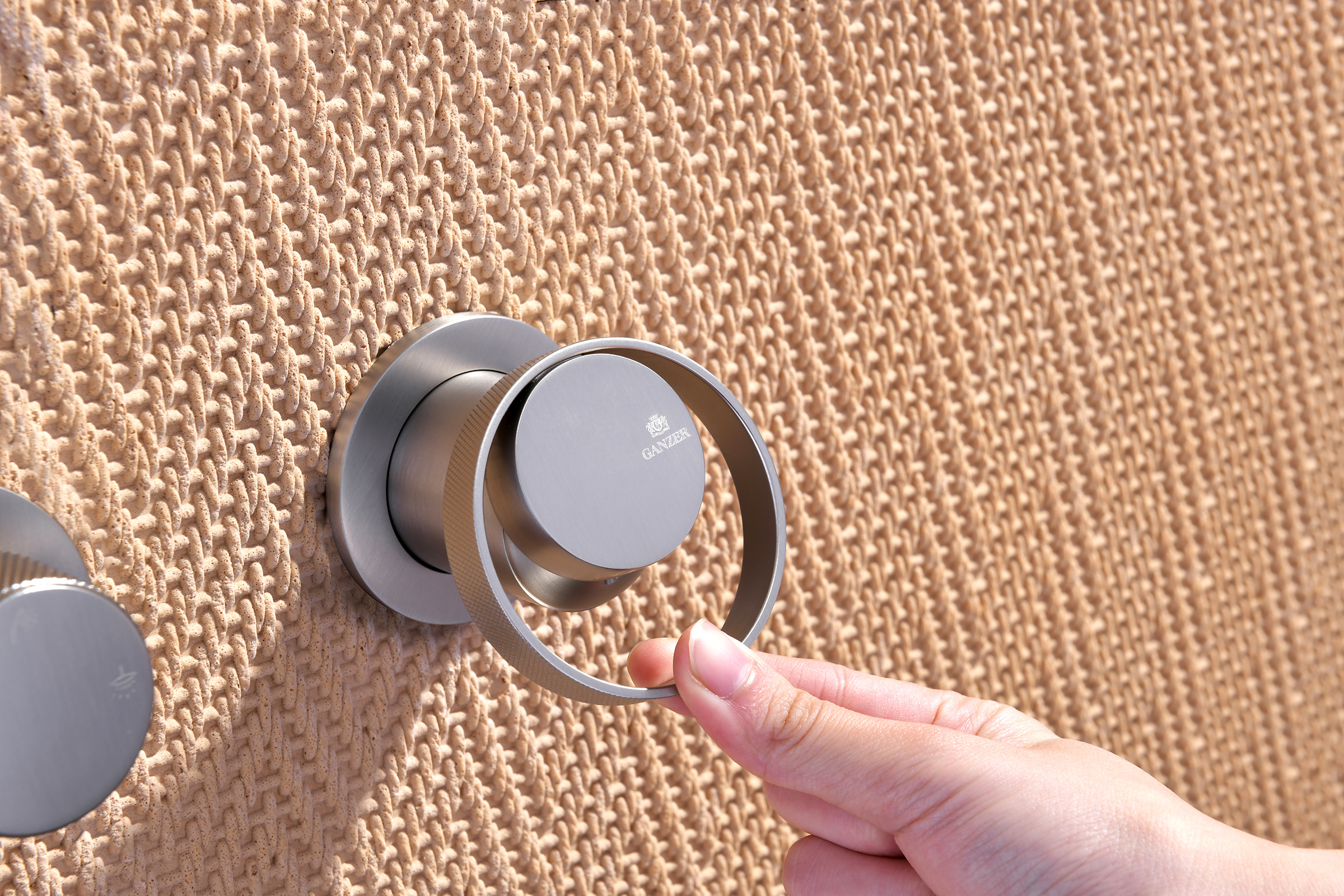 19164-G Встроенный смес для душа с 2-функ. (САТИН) GANZER  (6/1шт)