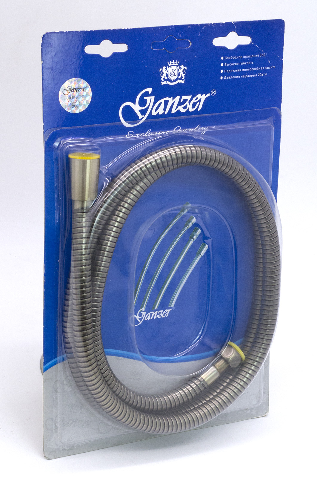 81200-D Шланг для выд. лейки 200см 3/8 нар (БРОНЗА) GANZER (50/1шт)