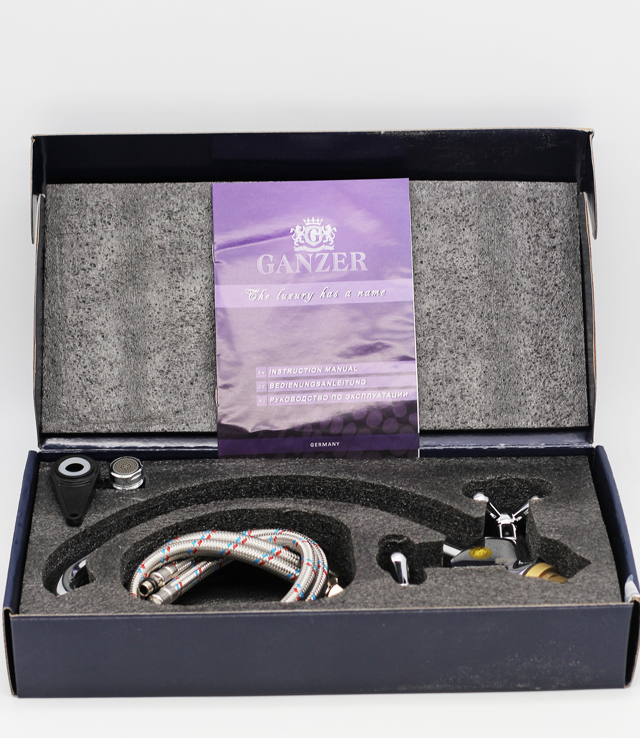 13021 Смеситель двухвентельный для кухни "GANZER"  (10/1шт)