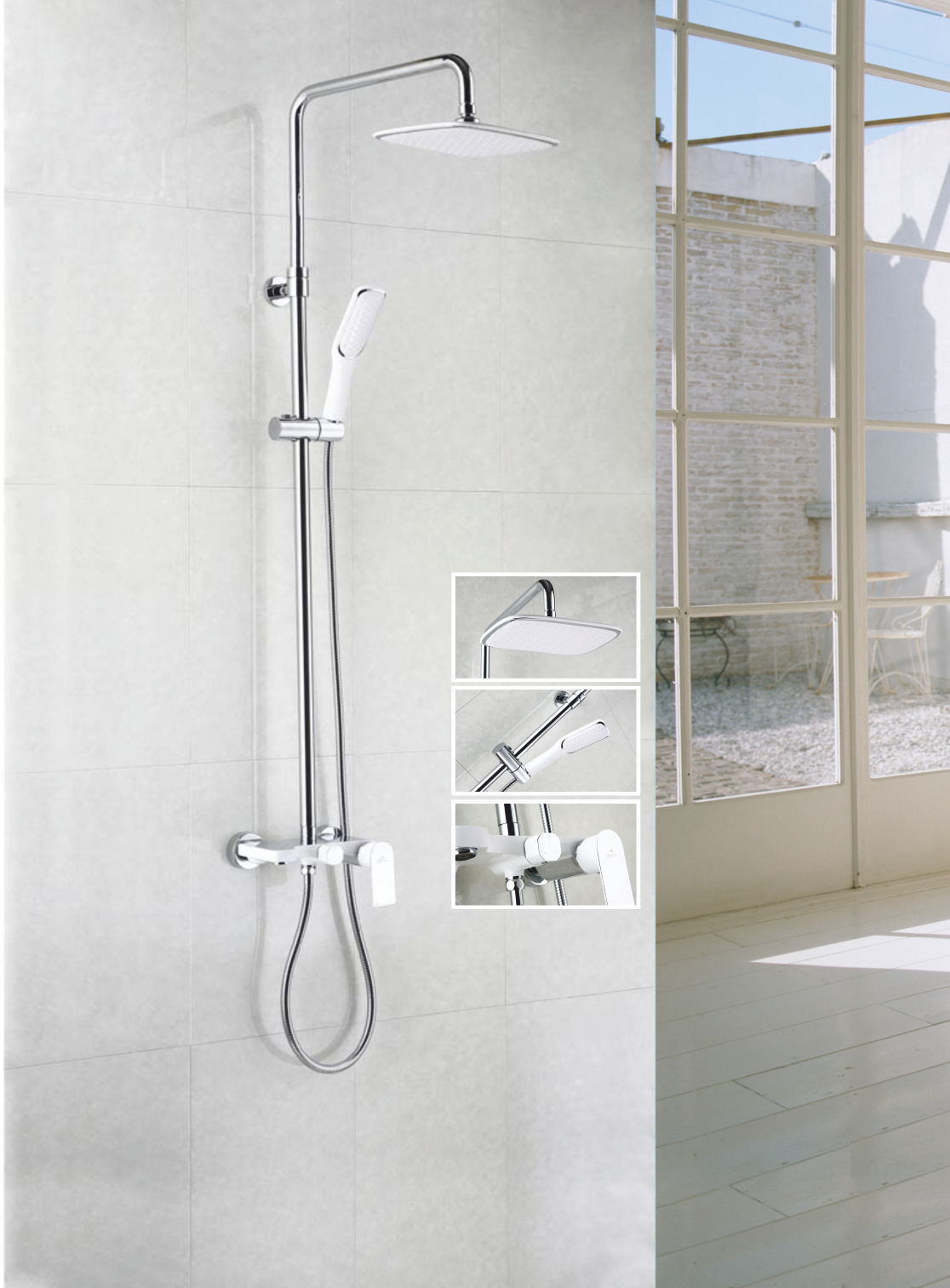 21062-F Душевой релинг   GANZER  (4/1шт)