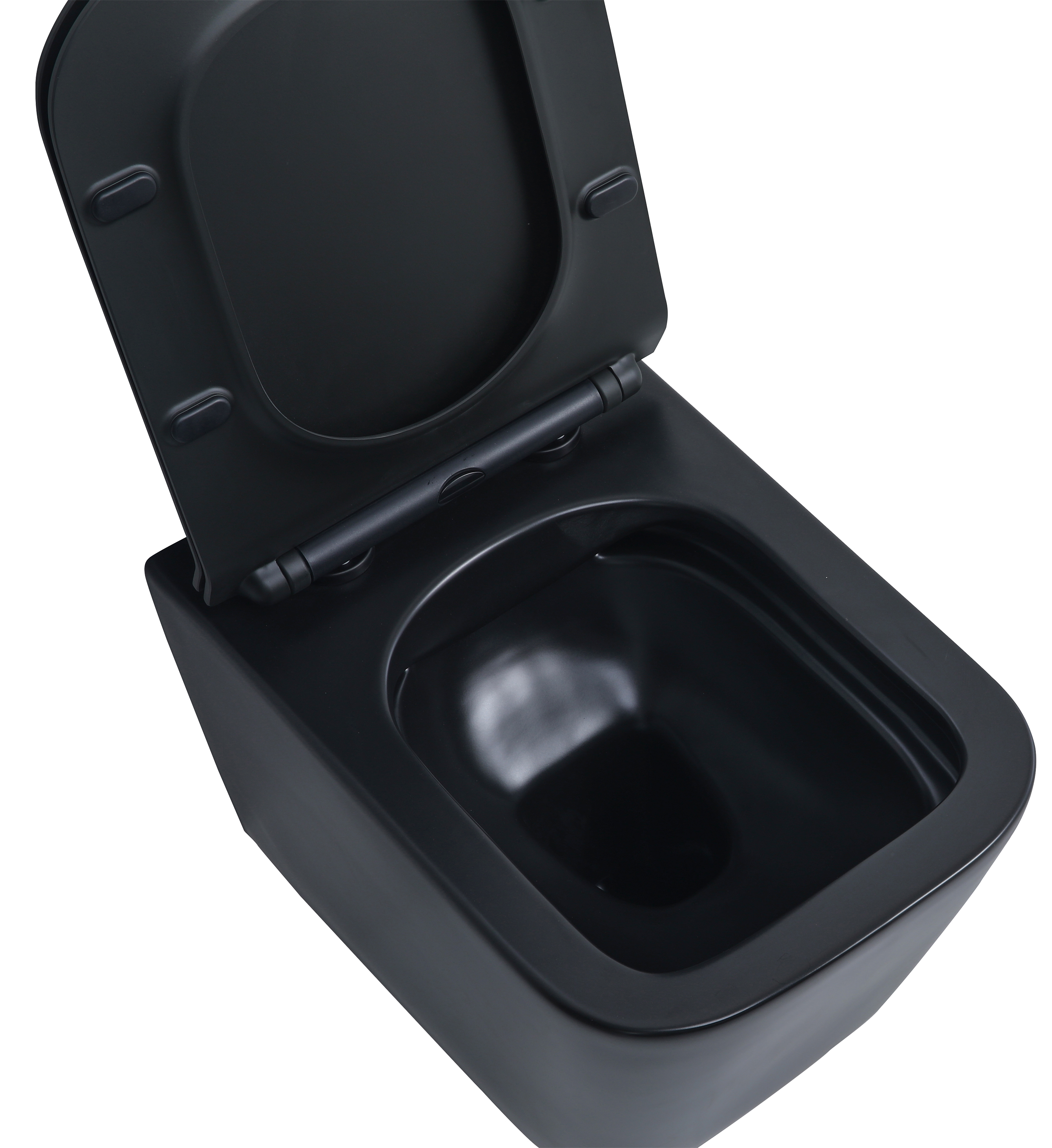 Унитаз подвесной, квадрат (ЧЕРНЫЙ МАТ.)  GANZER