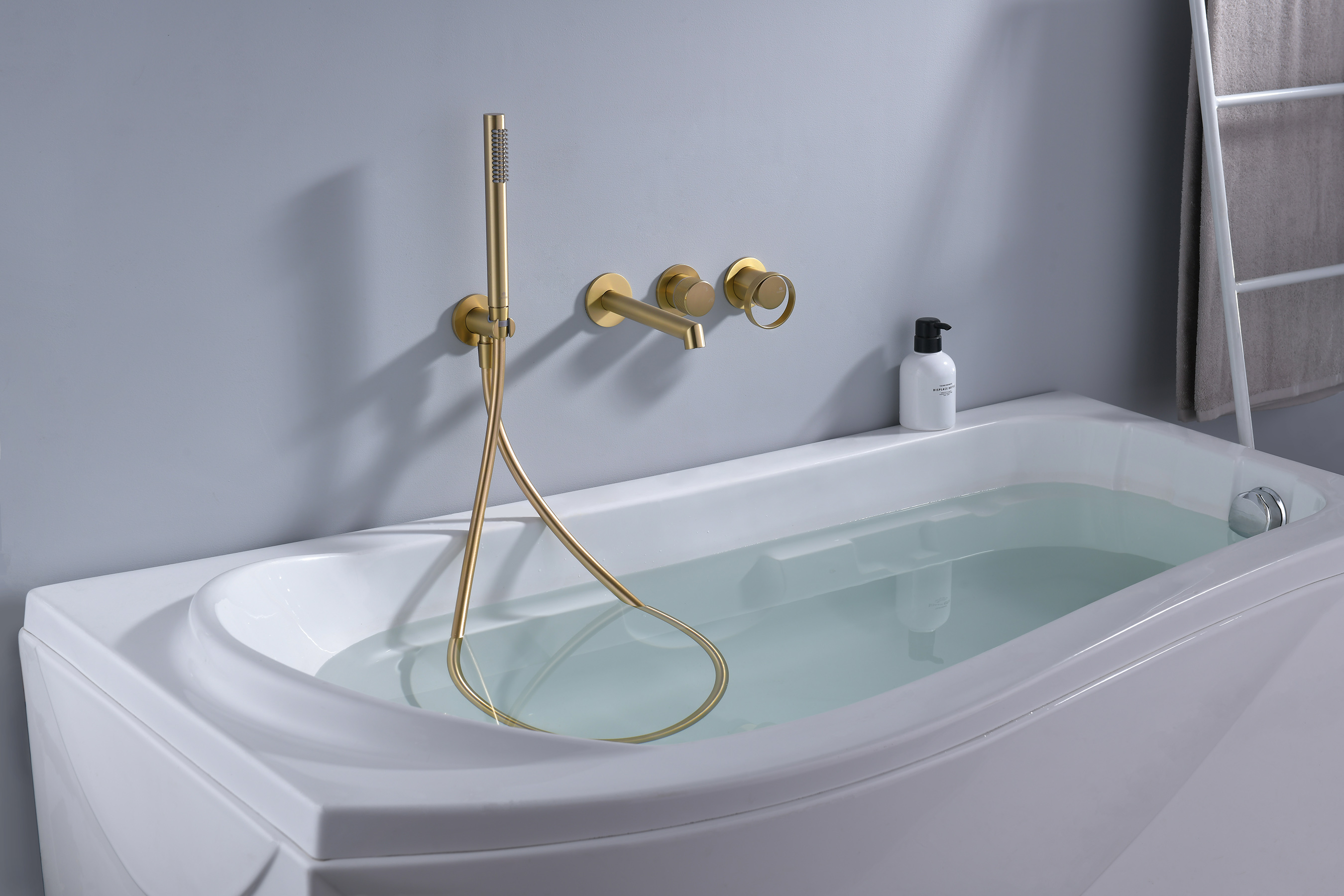 19134-S Встроенный смес. для ванны  (Мат. Золото) GANZER  (6/1шт)