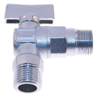 Кран угловой  (МАТОВЫЙ) 1/2 х 1/2 GANZER  (100/10шт)