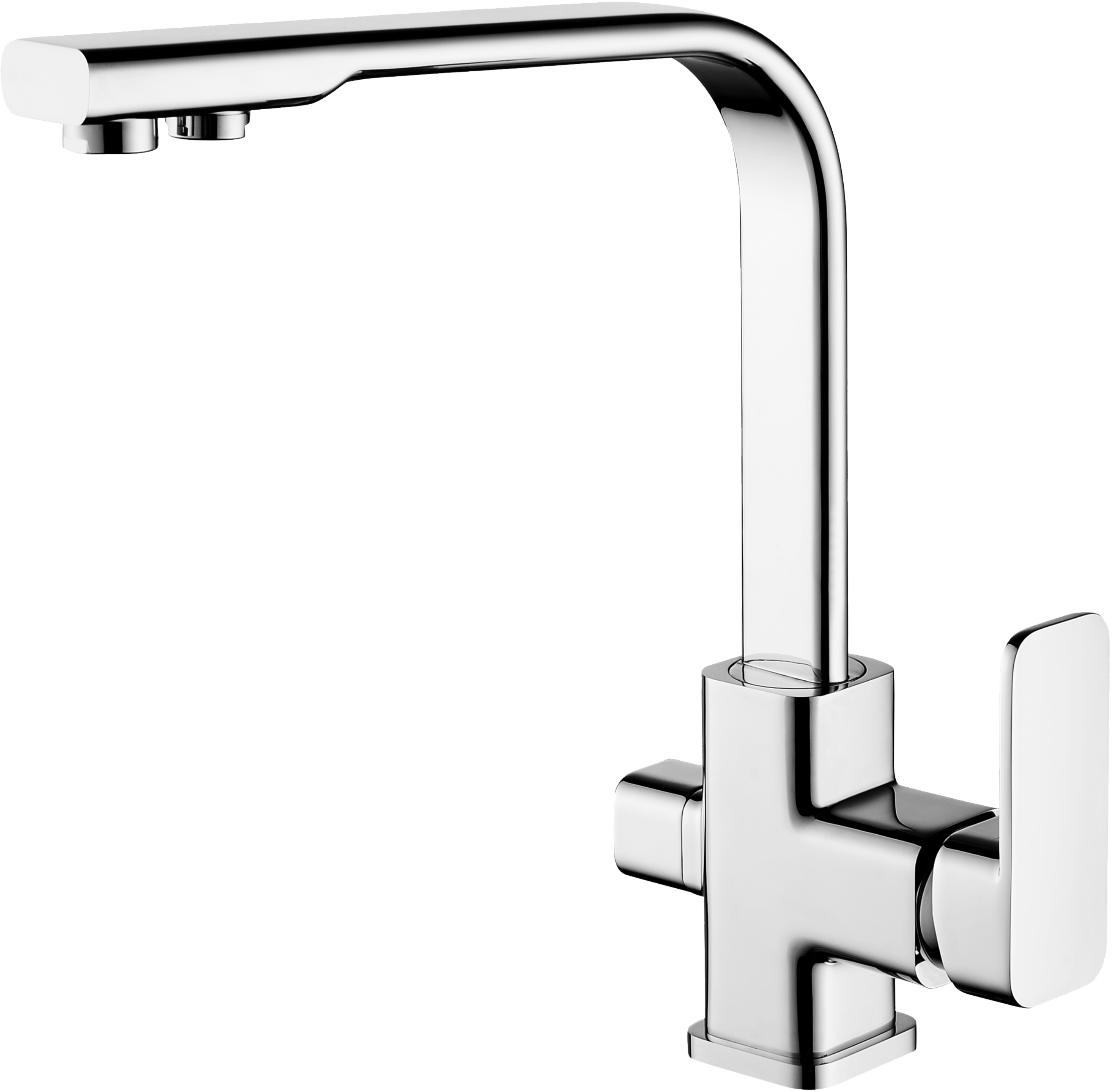 12025 Смеситель для кухни на две воды GANZER  (10/1шт)  Л/К