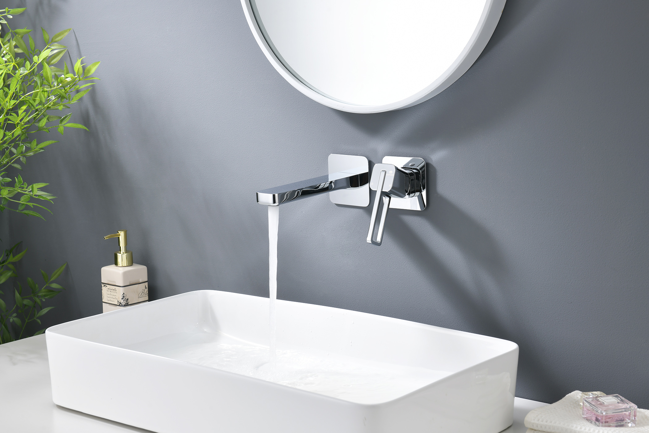 12144 Встроенный смес для рак. (ХРОМ) GANZER  (10/1шт)