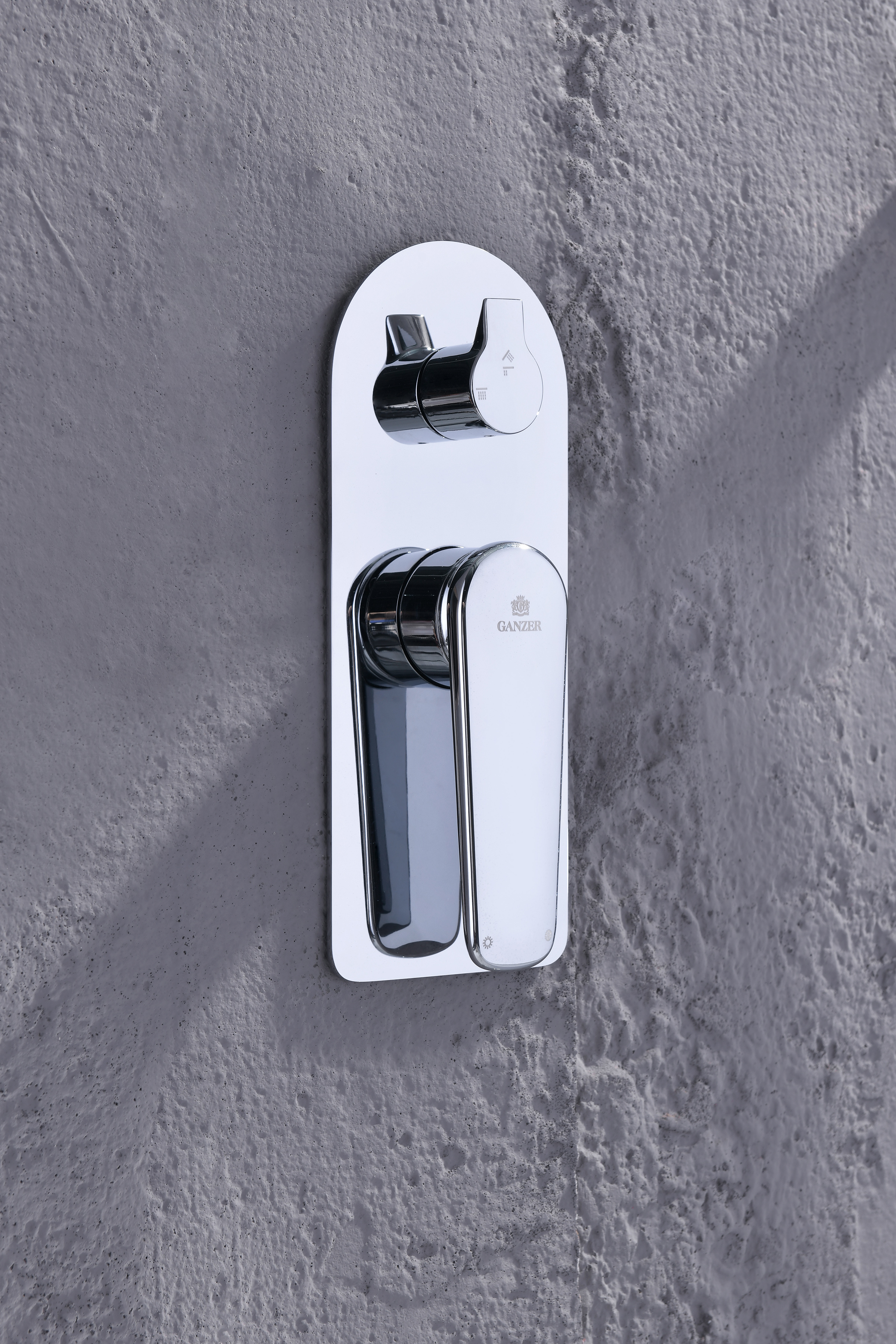 02165 Смеситель встраиваемый для душа с 3-функ. (ХРОМ) GANZER (6/1шт)