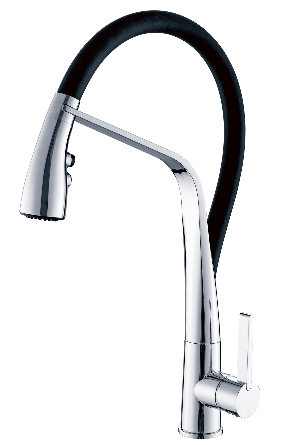 16028-C Смеситель для кухни с гибким из. (ЧЕРНЫЙ) GANZER  (5/1шт)