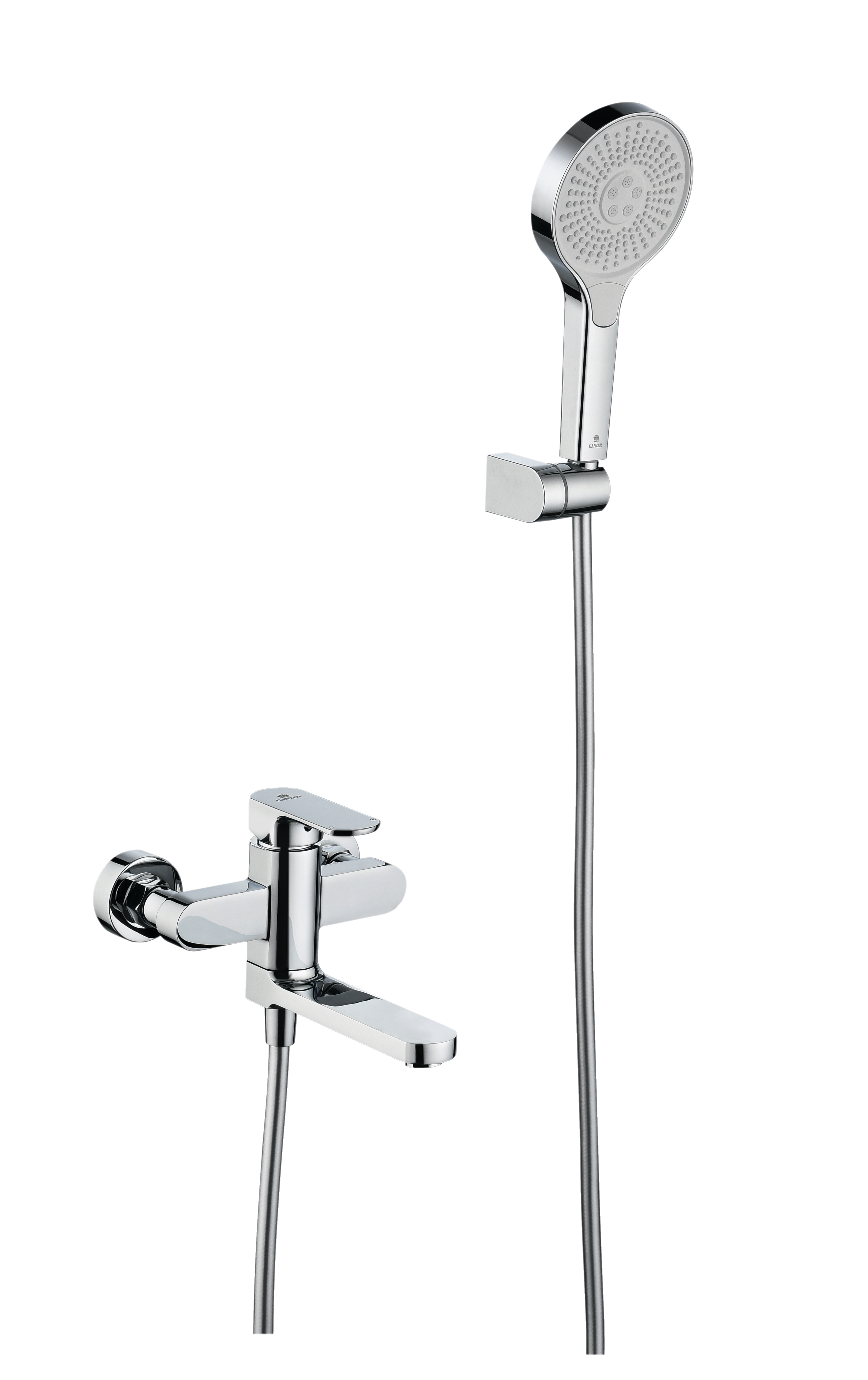 06132 Смеситель од. для ванны кор. (ХРОМ)  GANZER  (8/1шт)