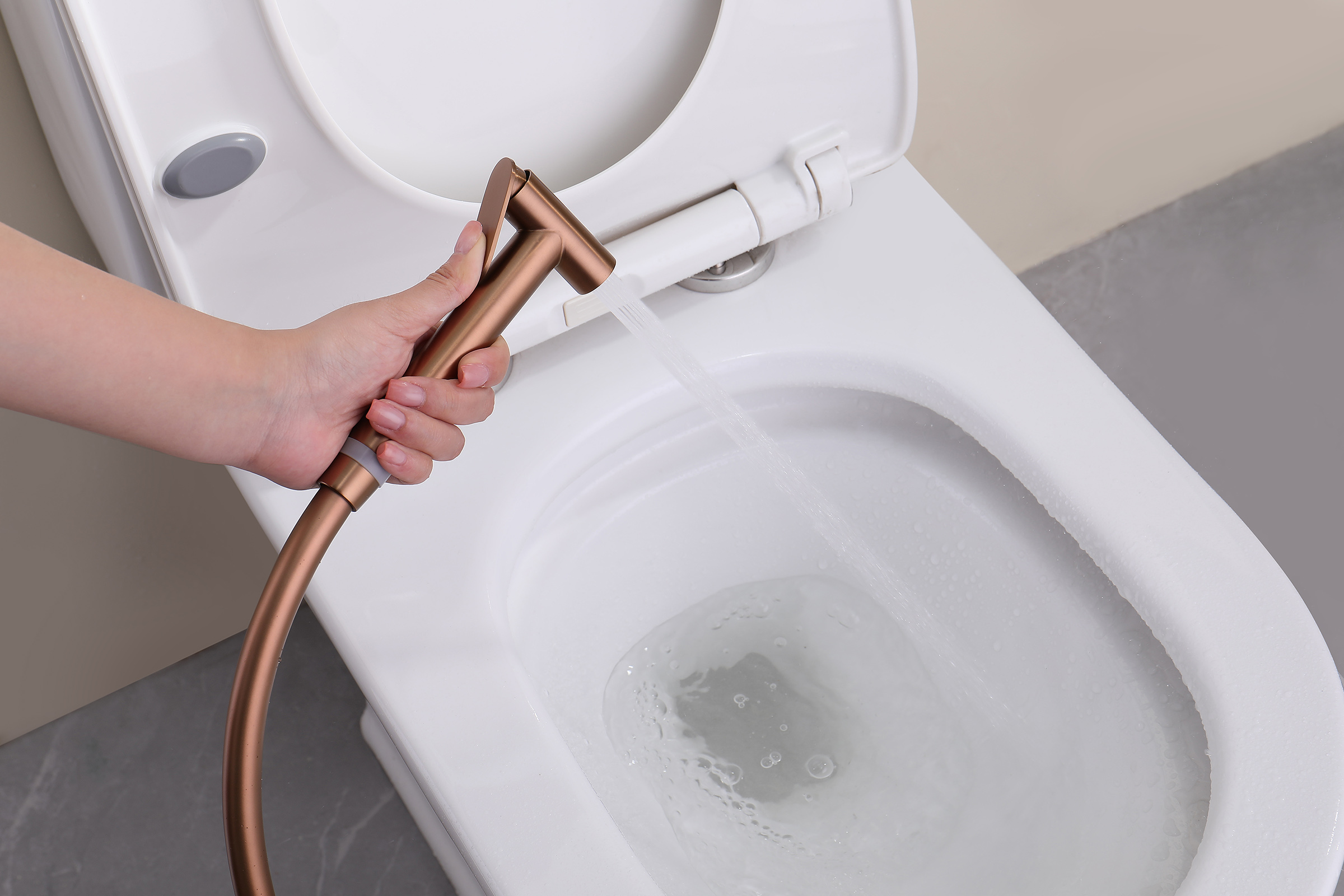 19157-R Смеситель встраиваемый с ГИГ. душем (Роз. Золото) GANZER (10/1шт)