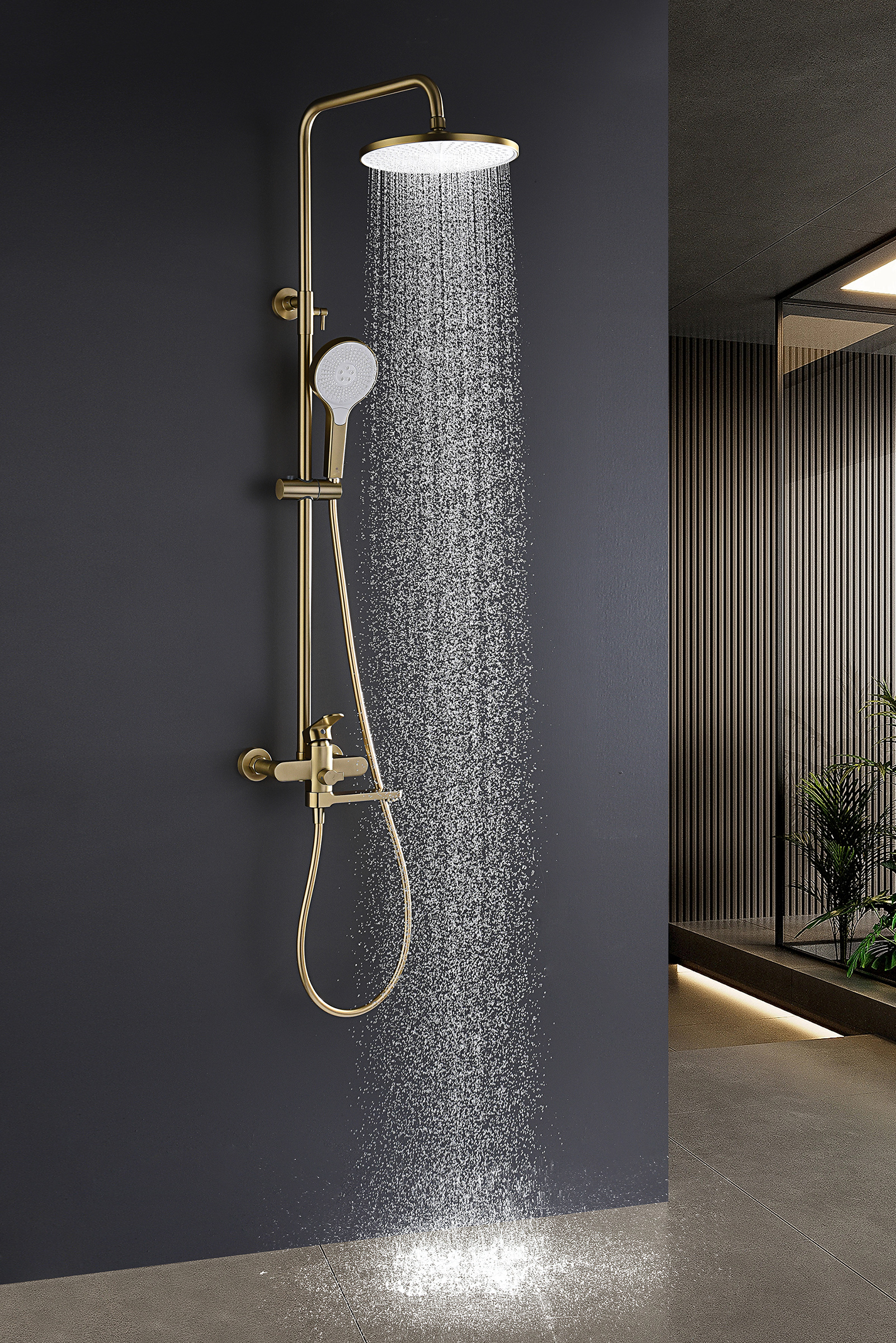 06161-S Душевая система (Мат. Золото) GANZER (5/1шт)
