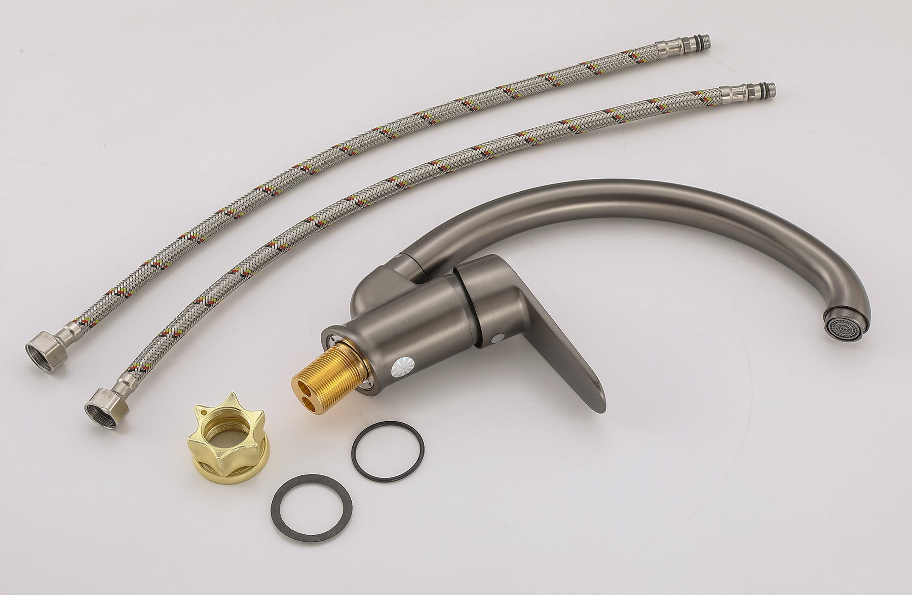 59023-P Смеситель для кухни (ГРАФИТ) HANSEN  (10/1шт)