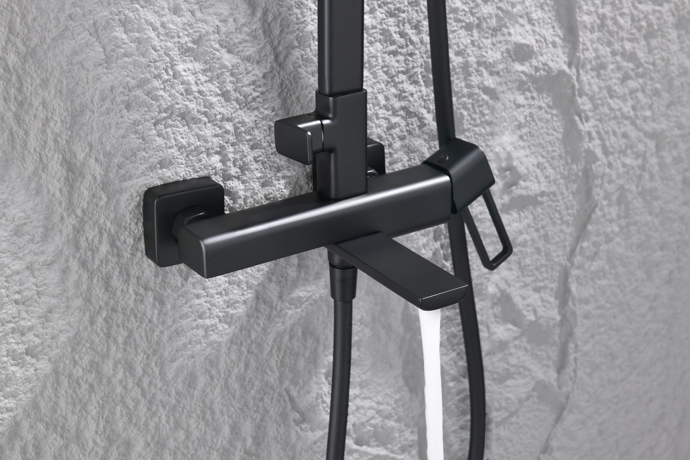 12163-C Душевая система (ЧЕРНЫЙ) GANZER (5/1шт)