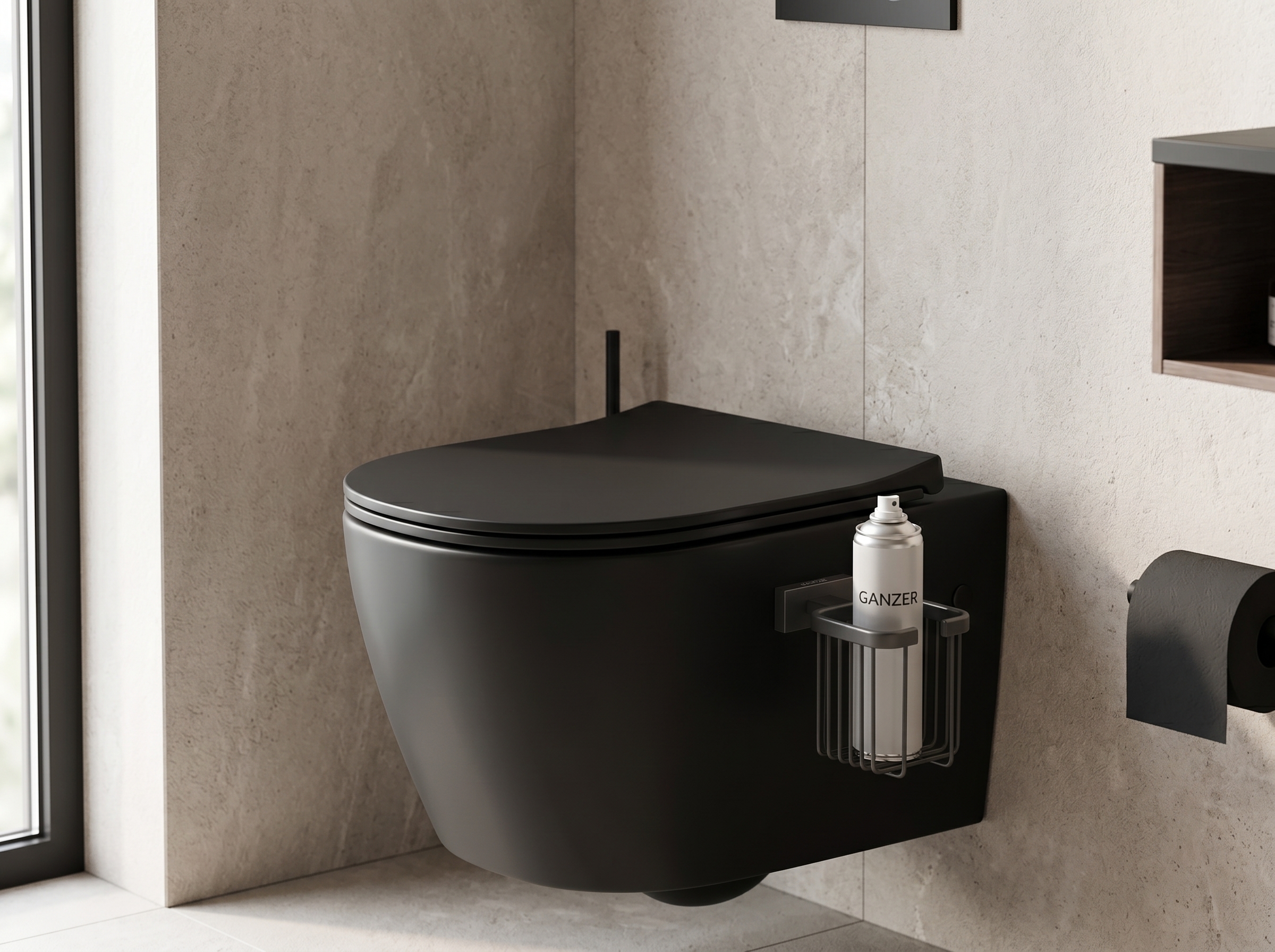 88038-C Держатель для освежителя (ЧЕРНЫЙ) GANZER (20/1шт)