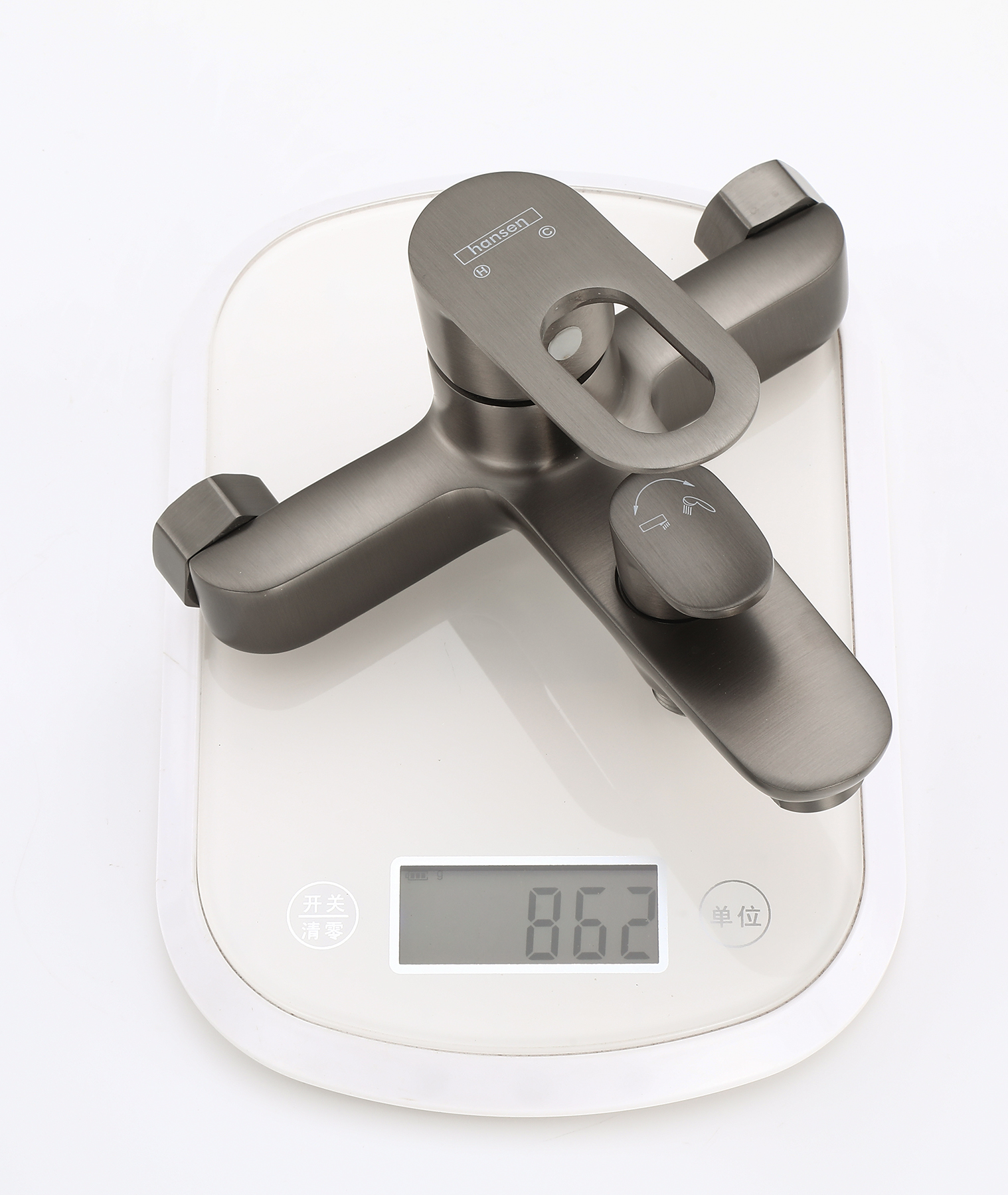 30018-P Смеситель для ванны (ГРАФИТ) HANSEN (10/1шт)