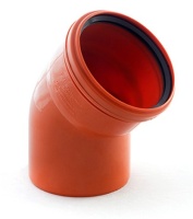 ПВХ  РЫЖИЙ  отвод Ф160х45*  ViEiR  (8шт)