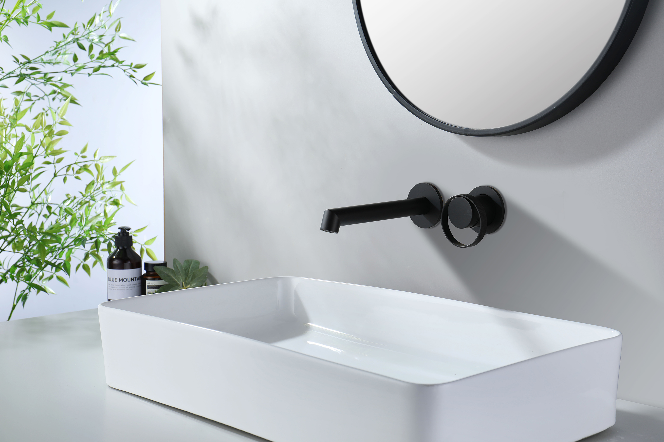 19144-C Встроенный смес для рак. (ЧЕРНЫЙ) GANZER  (10/1шт)