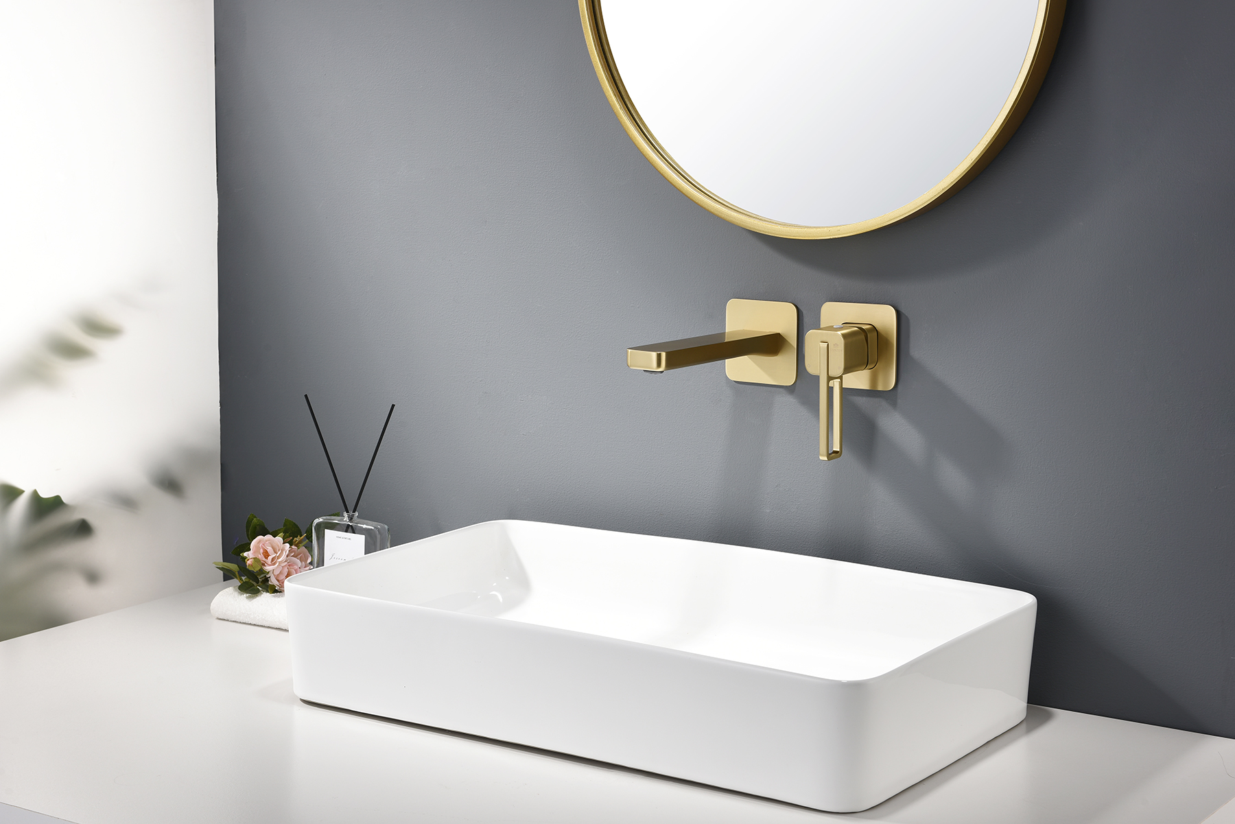 12144-S Встроенный смес для рак. (Мат. Золото) GANZER  (10/1шт)