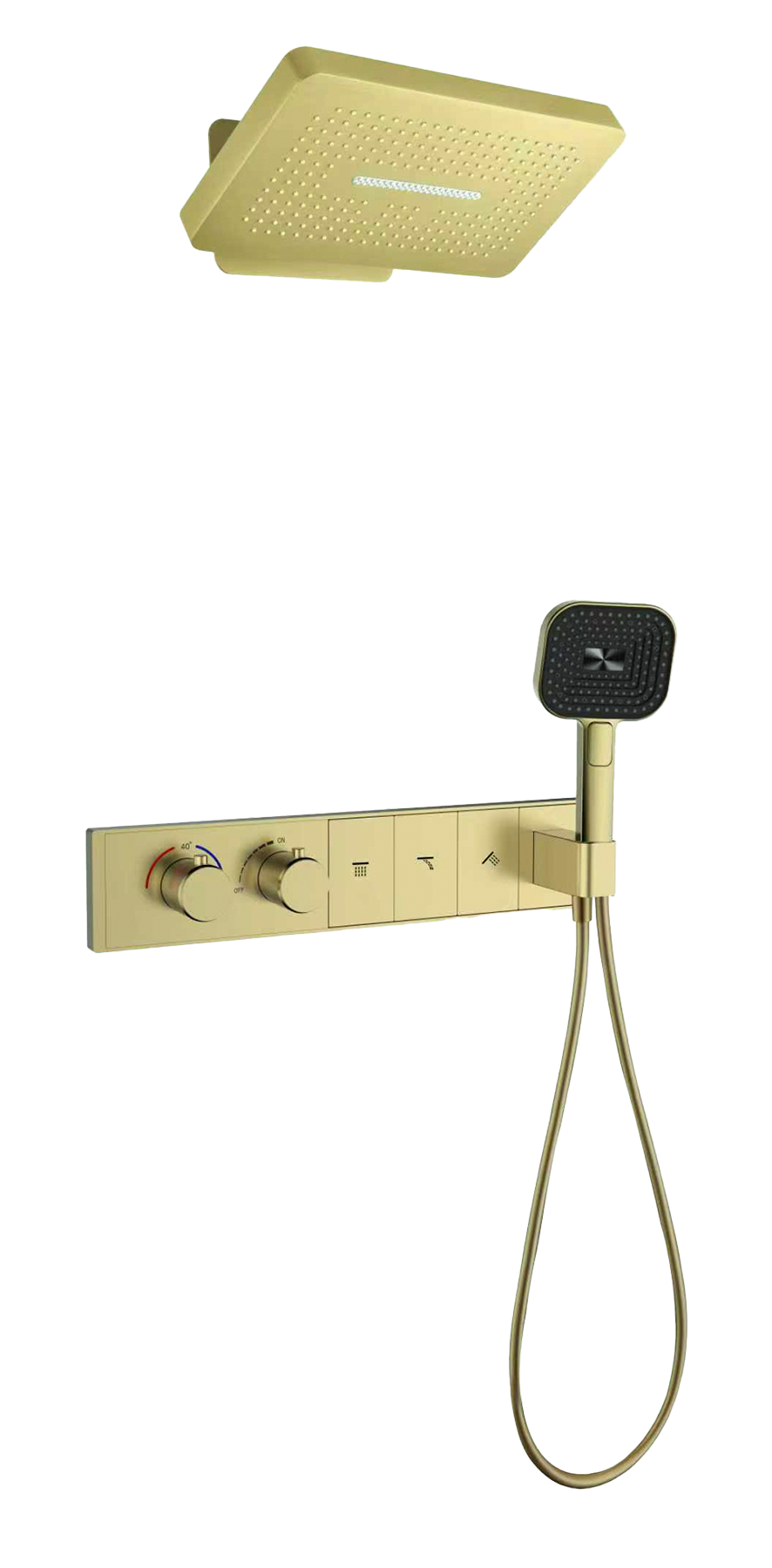 55164-S Встроенный смес для душа с 2-функ. (Мат. Золото) GANZER  (2/1шт)