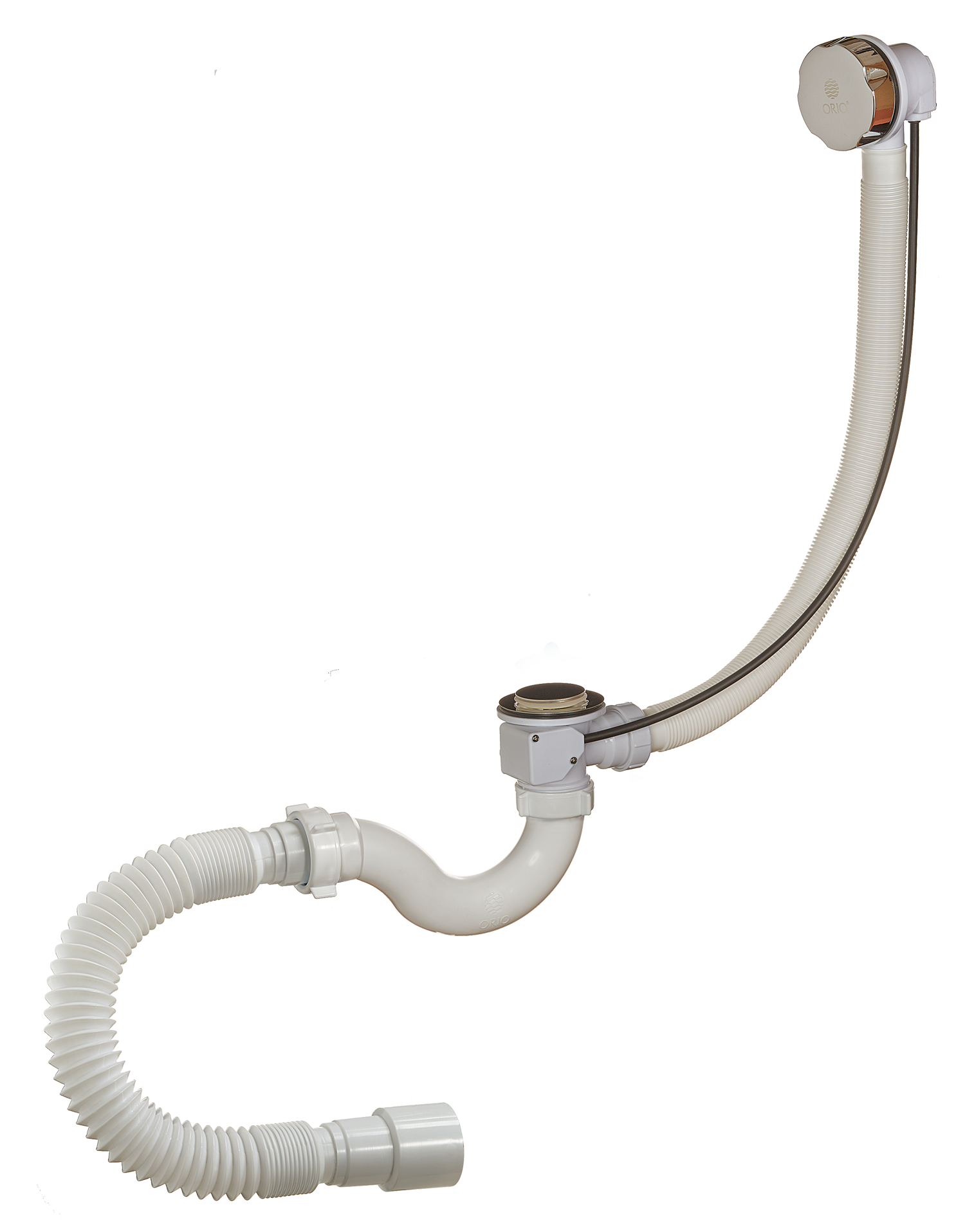 24089 Сифон для ванны с пер. пол. ОРИО  (25/1шт)
