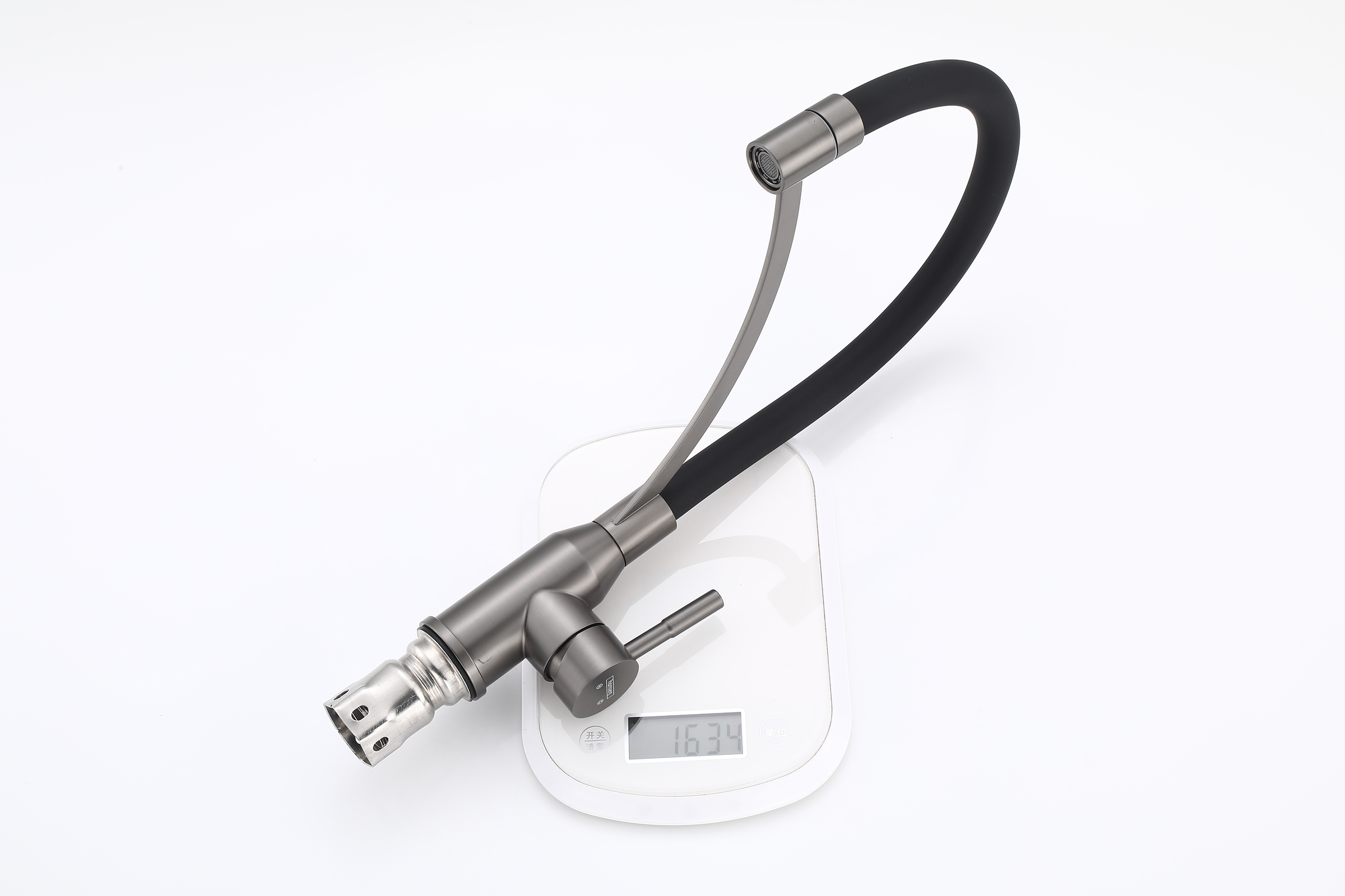 56043-PC Смес. из НЕРЖ. для кух. (ГРАФИТ с гиб. ЧЕР. изл.) HANSEN  (20/1шт)