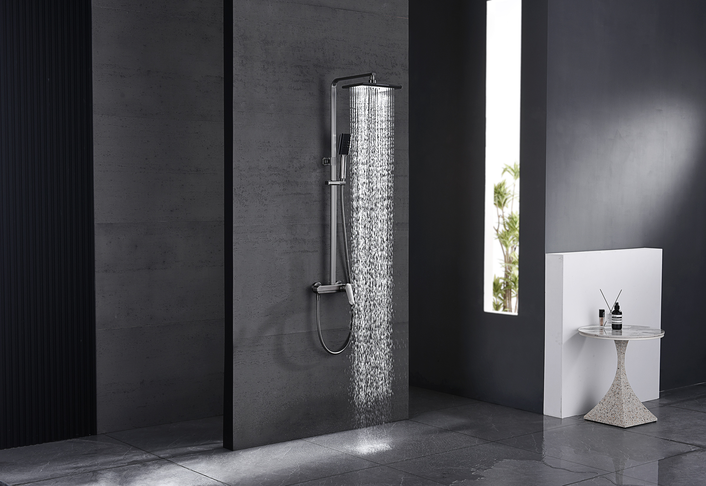 02162-Q Душевая система (ГРАФИТ) GANZER (5/1шт)